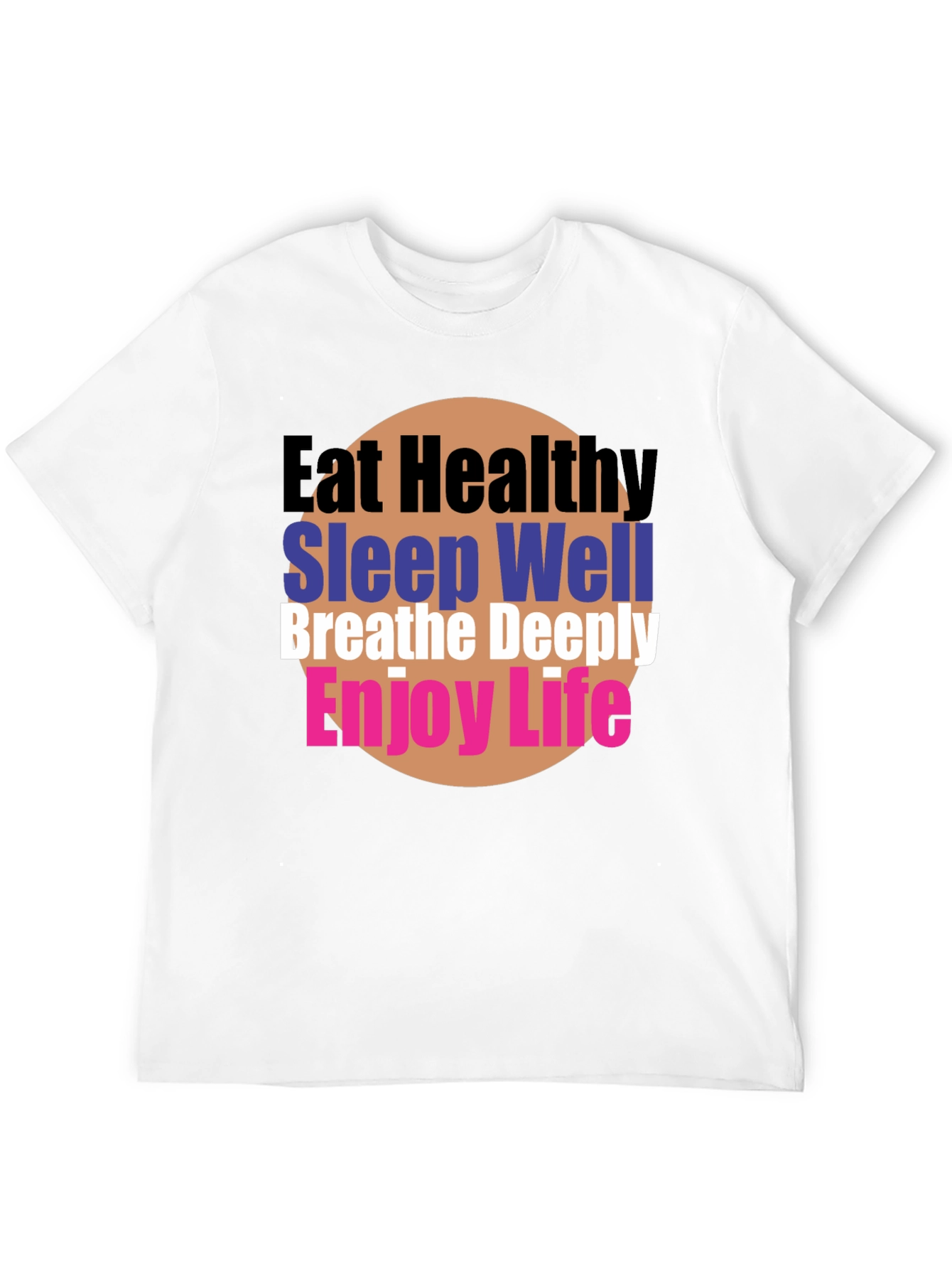 Eat Healthy Graphic Tee - Positive Lifestyle Shirt