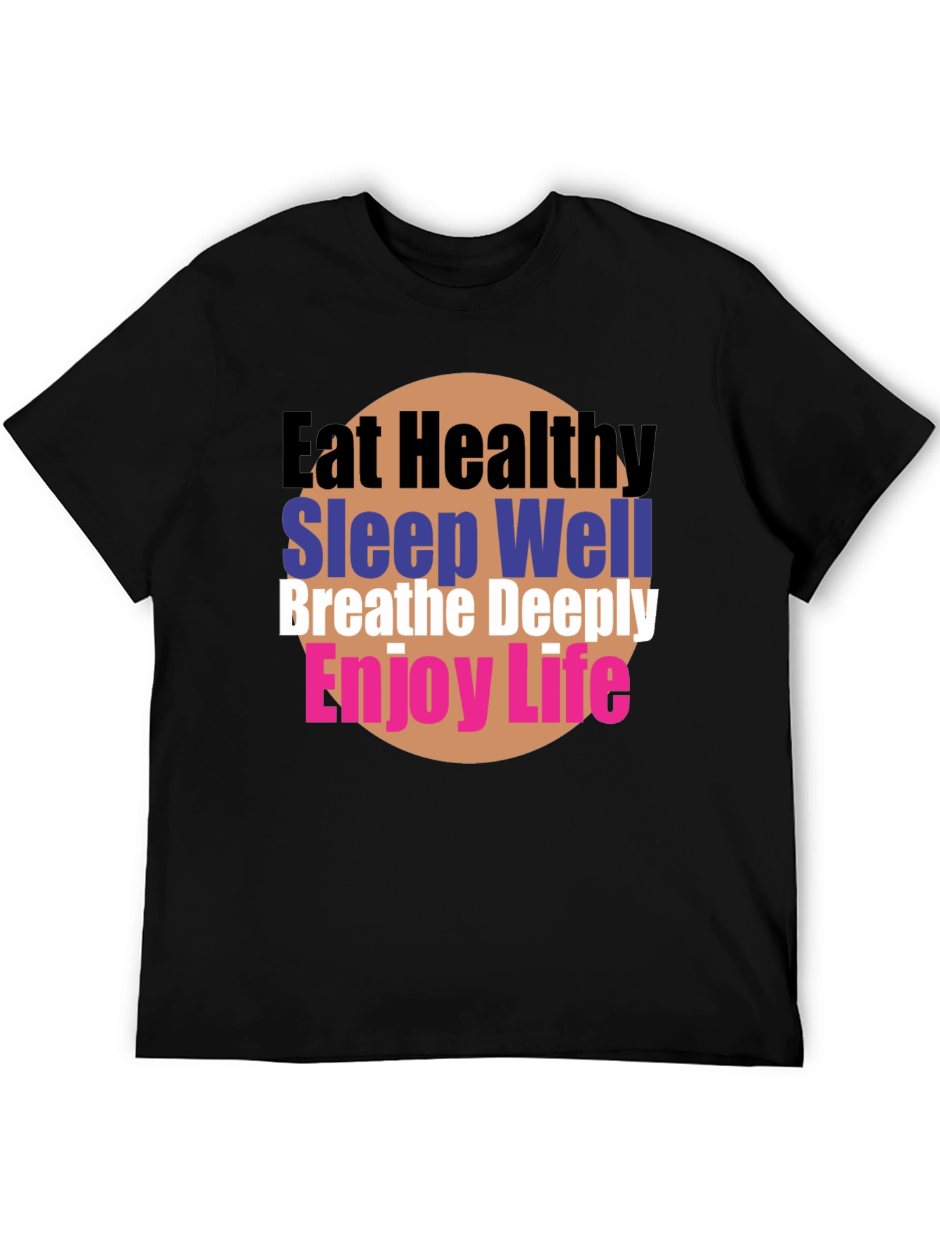 Eat Healthy Graphic Tee - Positive Lifestyle Shirt