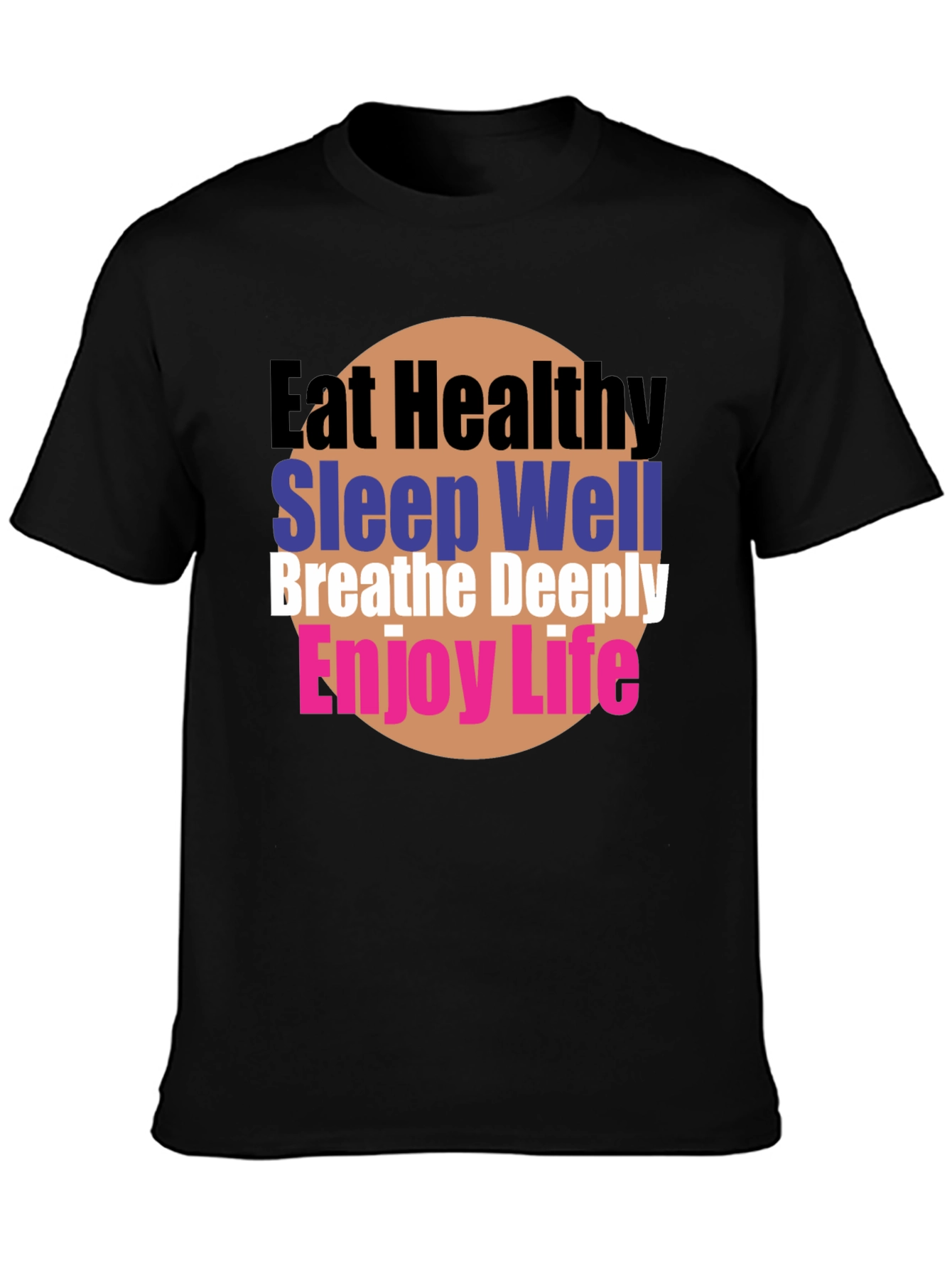 Eat Healthy Graphic Tee - Positive Lifestyle Shirt