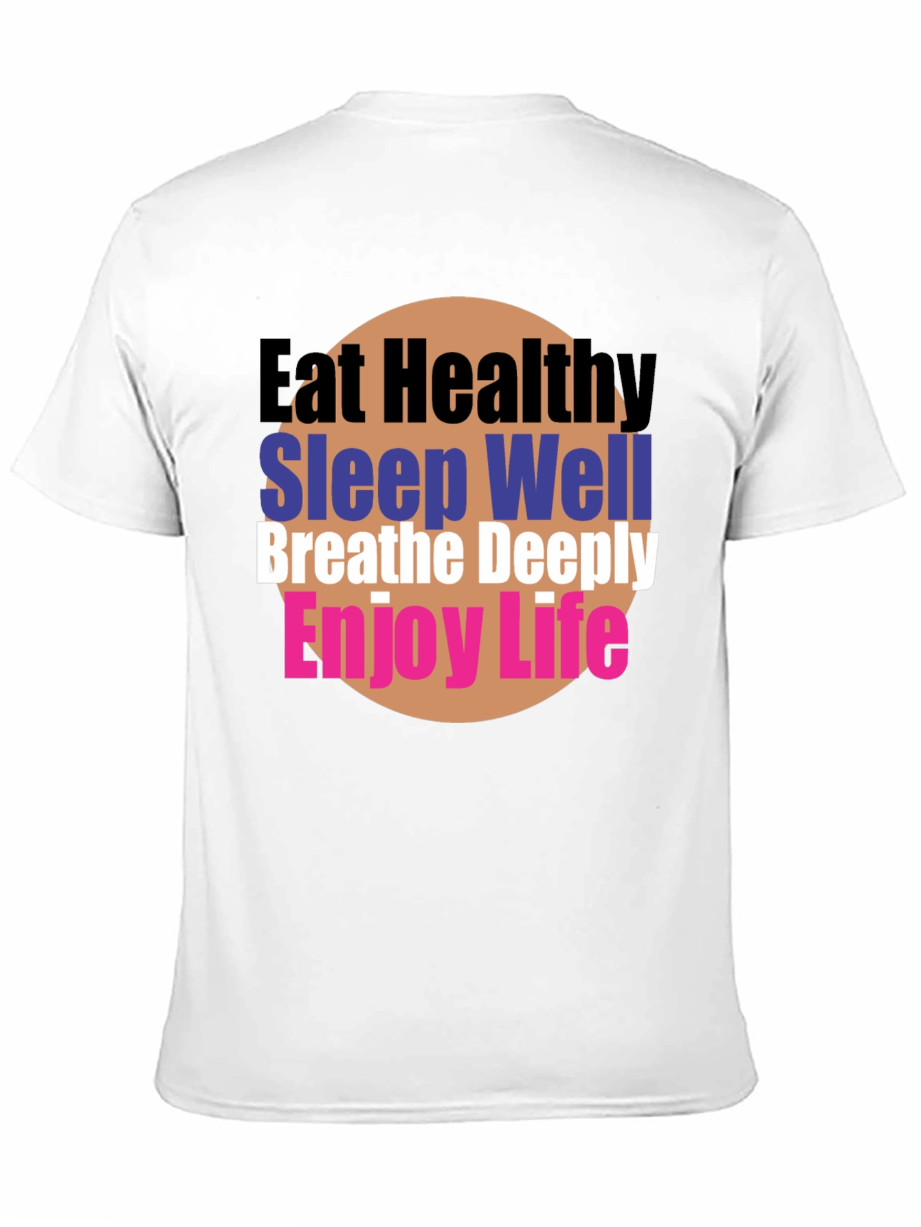 Eat Healthy Graphic Tee - Positive Lifestyle Shirt