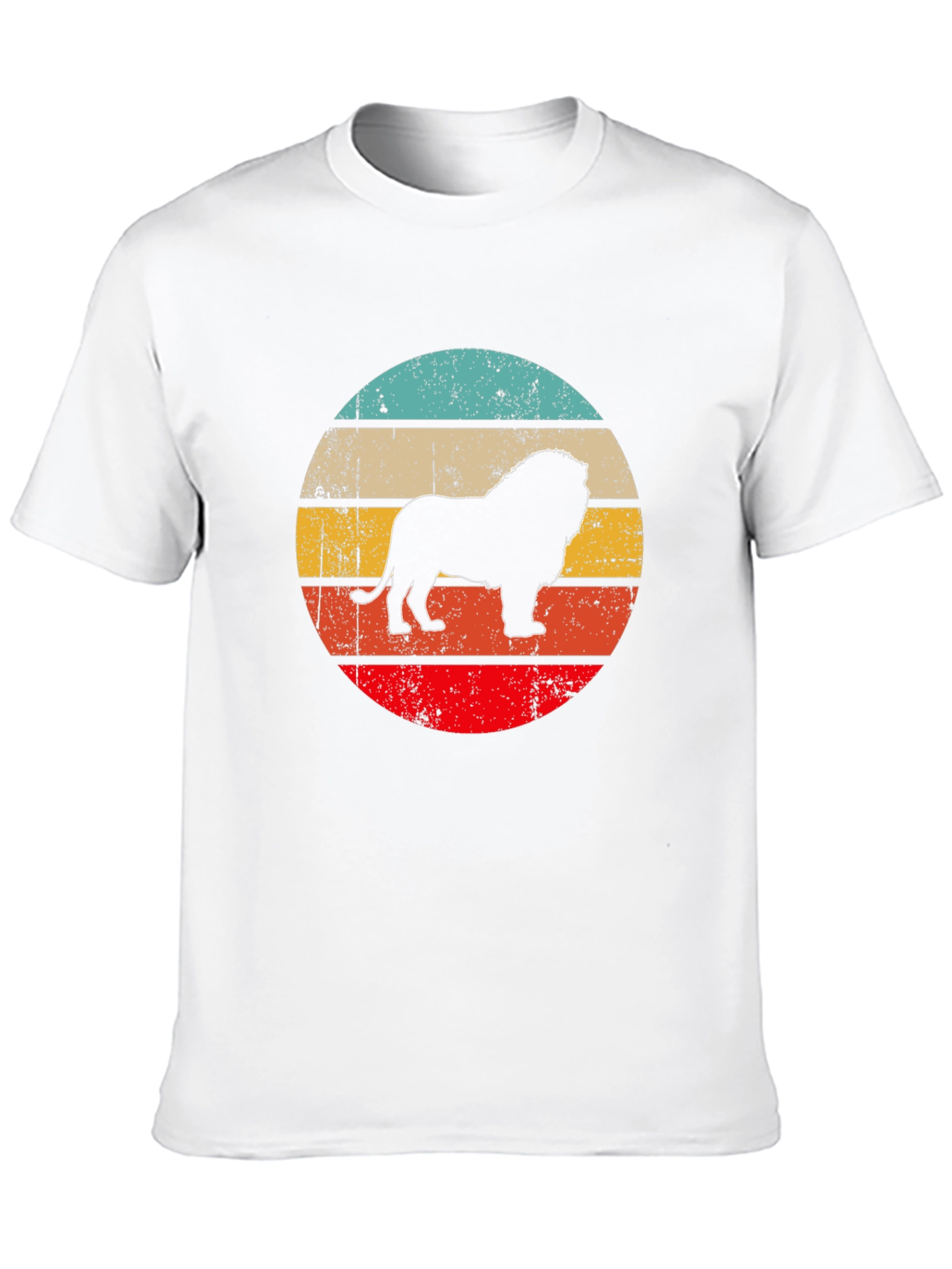 Lion Silhouette Retro Style T-Shirt