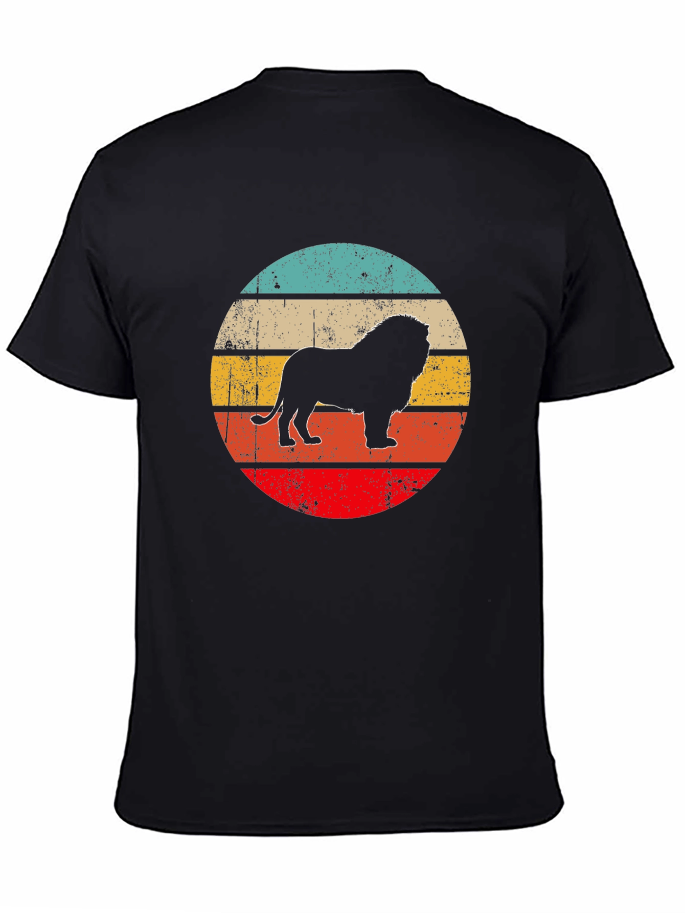 Lion Silhouette Retro Style T-Shirt