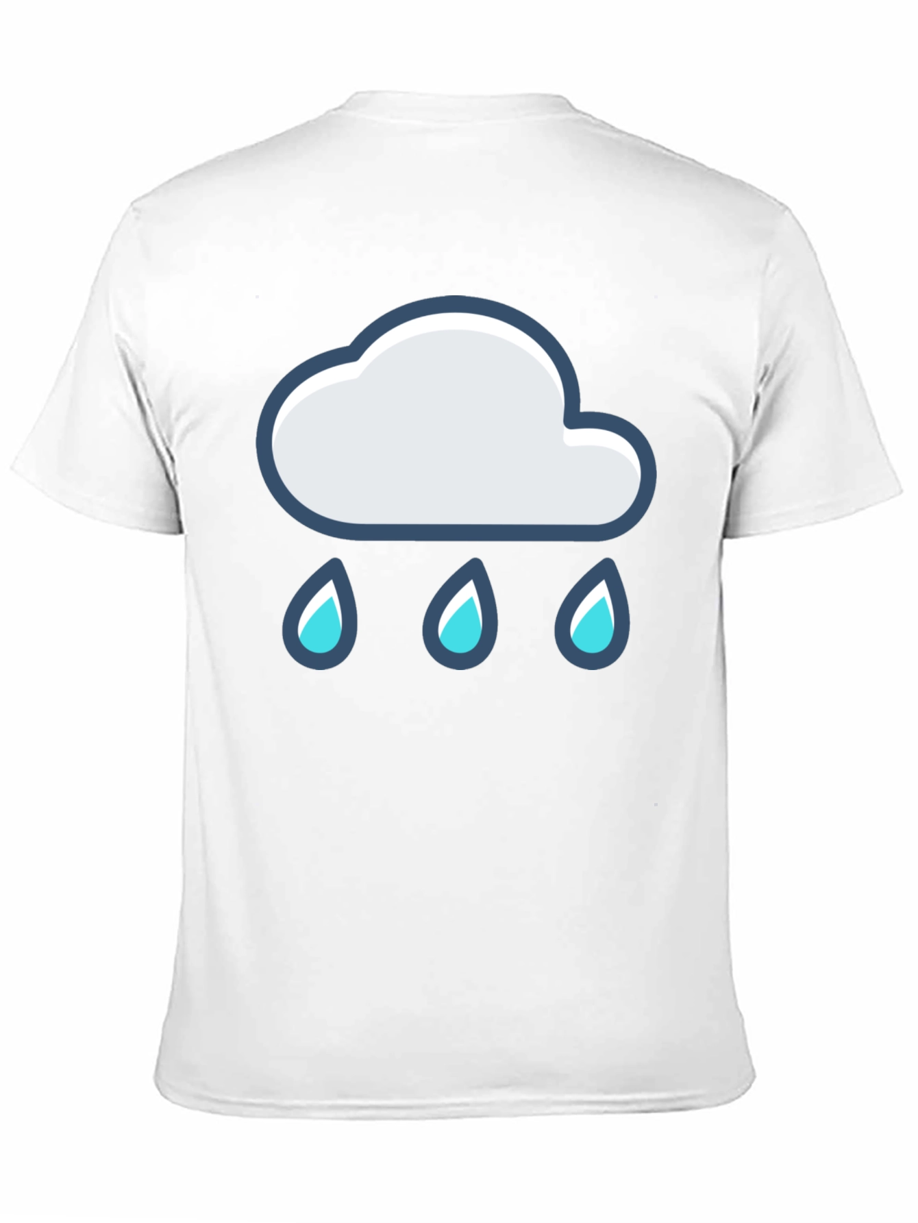 Cloud Rain T-Shirt - Black Cotton Tee