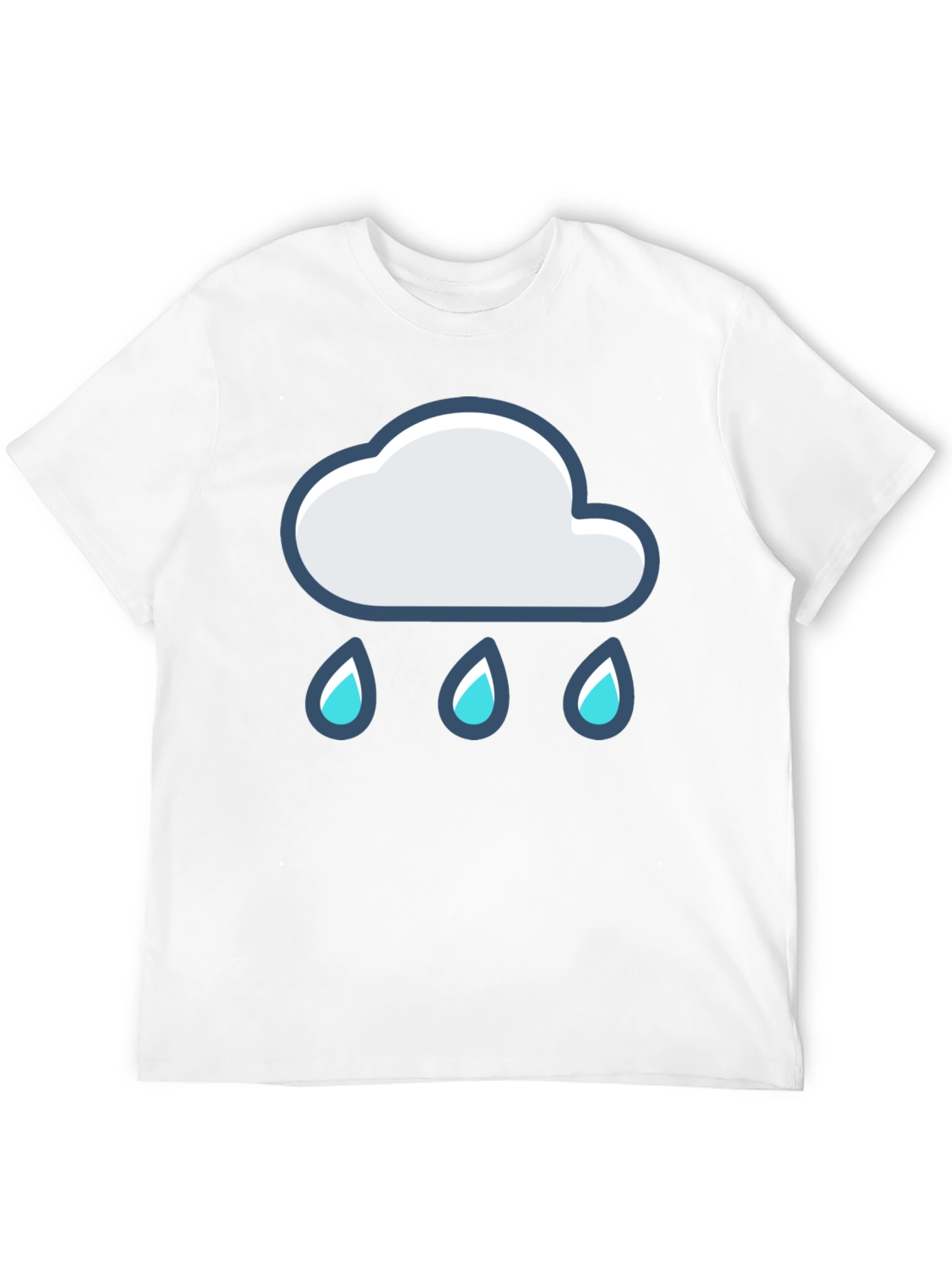 Cloud Rain T-Shirt - Black Cotton Tee