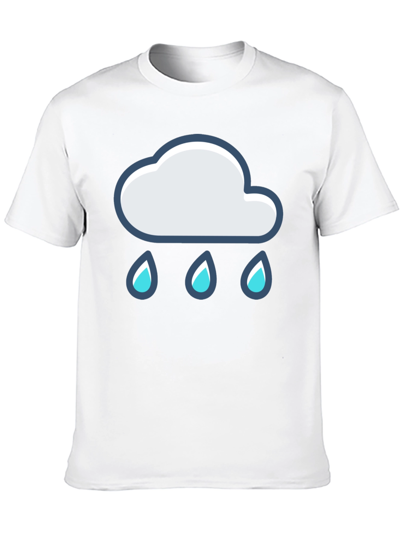 Cloud Rain T-Shirt - Black Cotton Tee