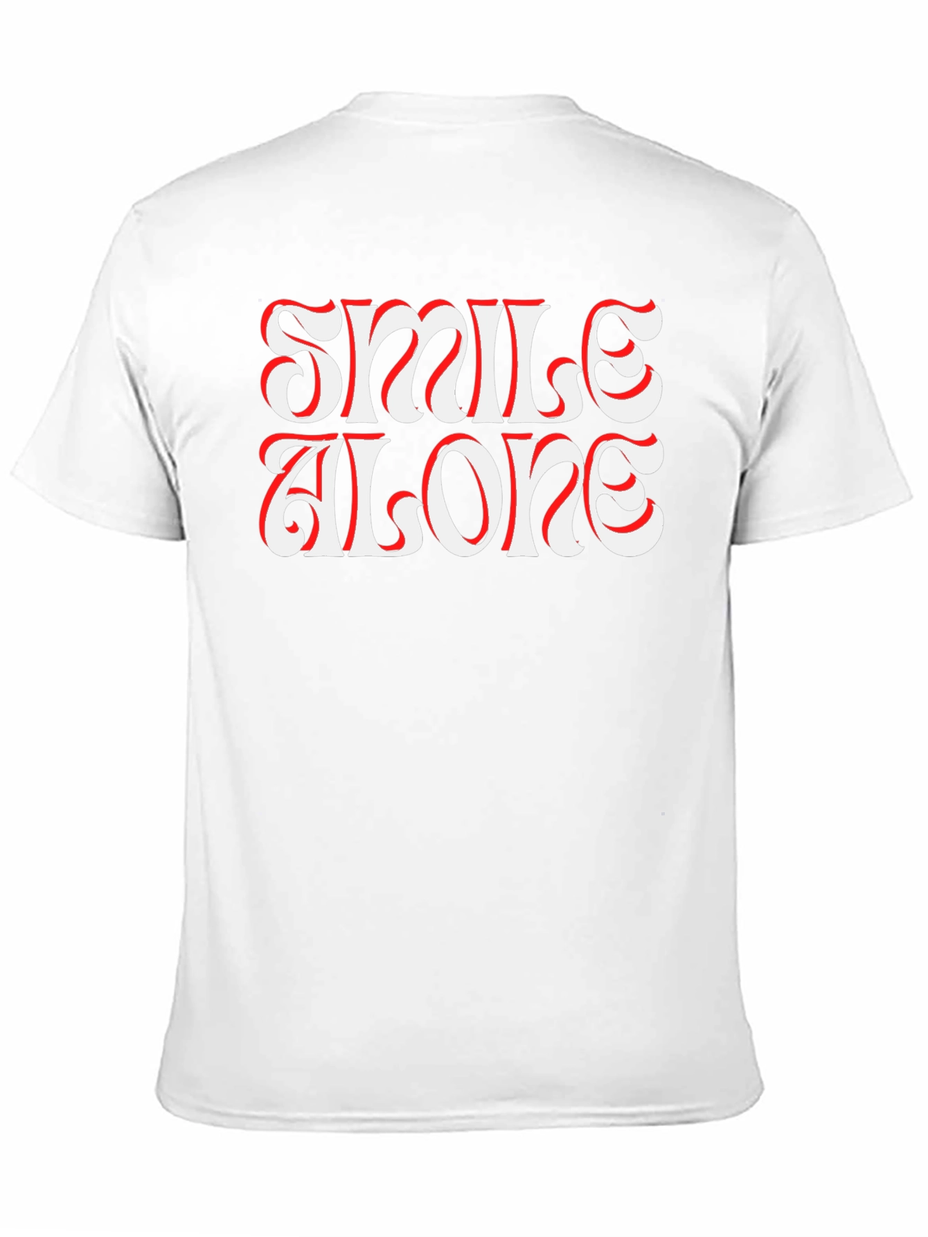 Smile Alone Graphic Print Black T-Shirt