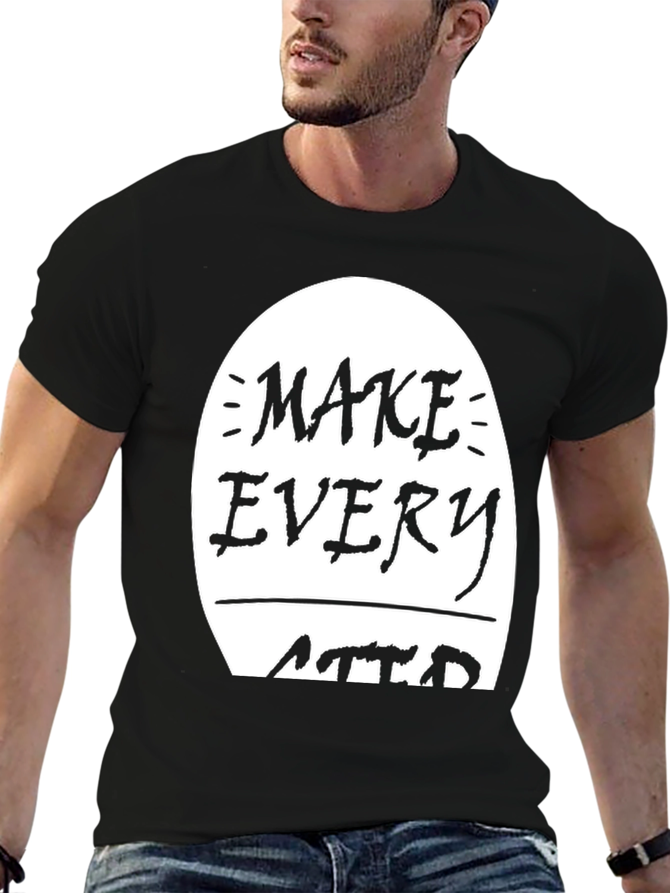 Motivational Graphic Tee - Make Every Second Matter