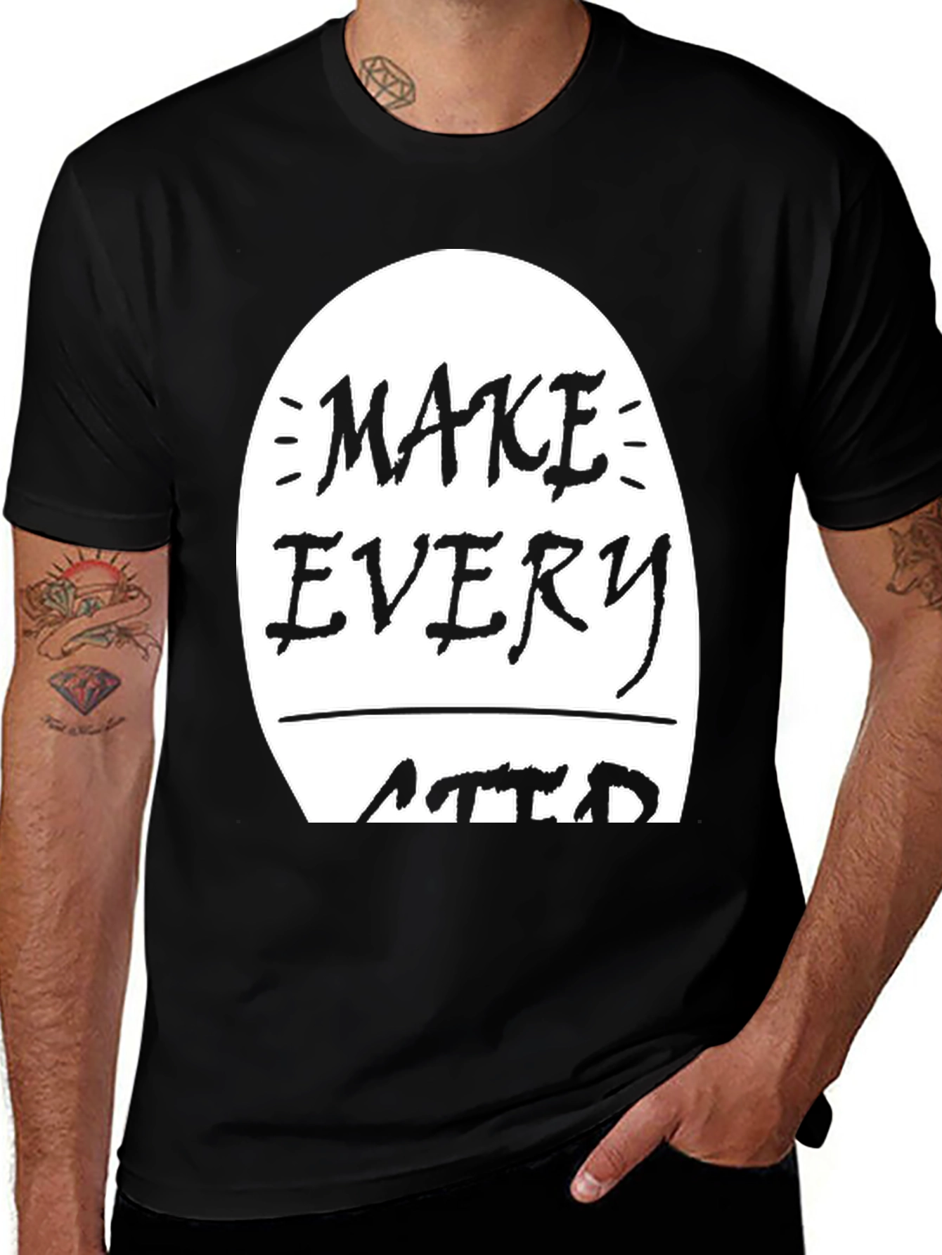 Motivational Graphic Tee - Make Every Second Matter
