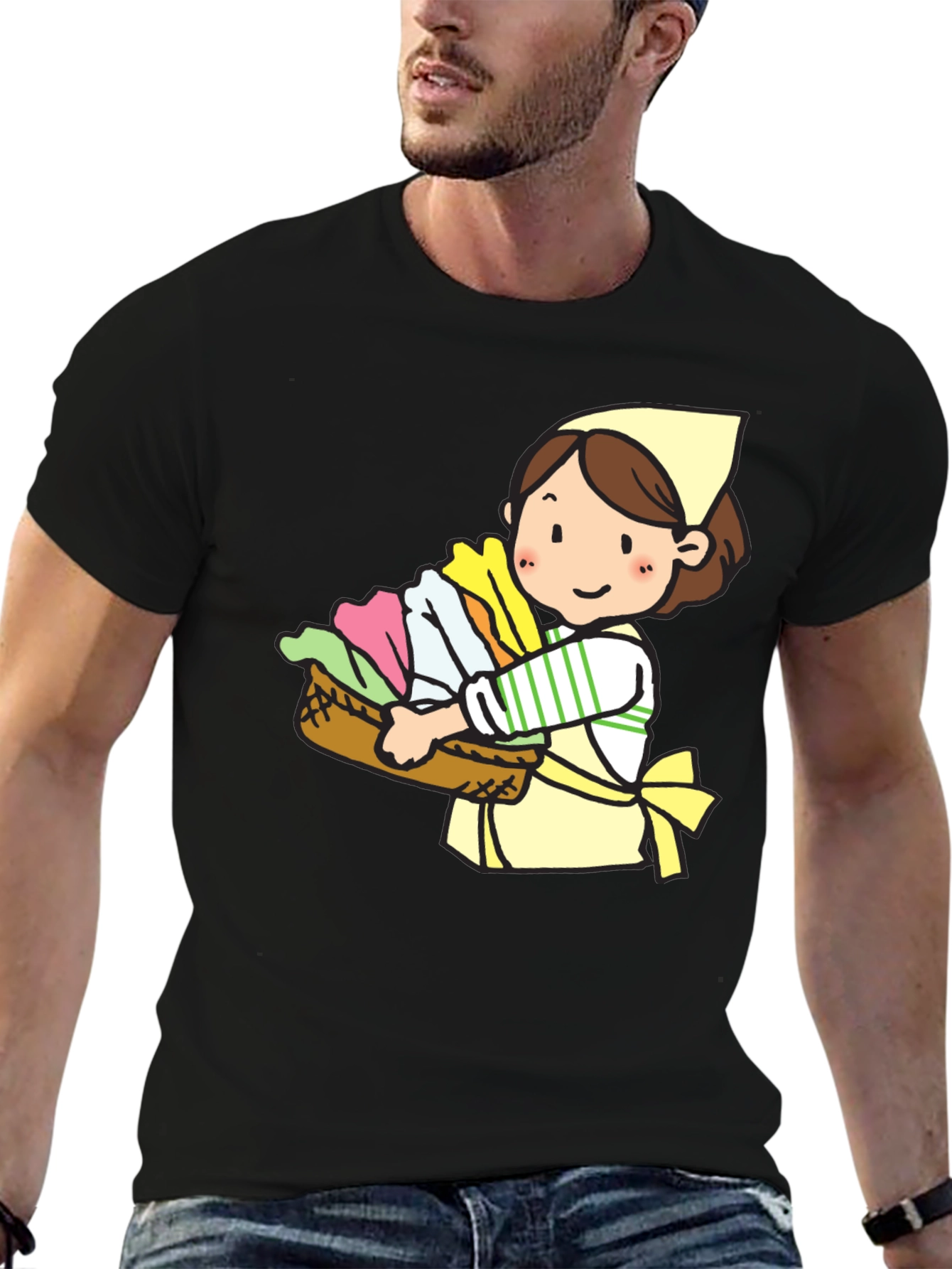 Cute Laundry Maid Graphic Tee