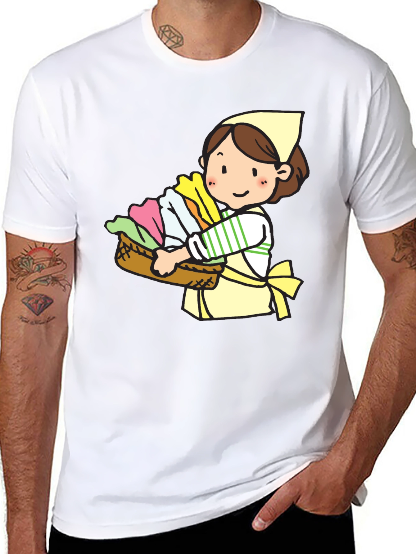 Cute Laundry Maid Graphic Tee