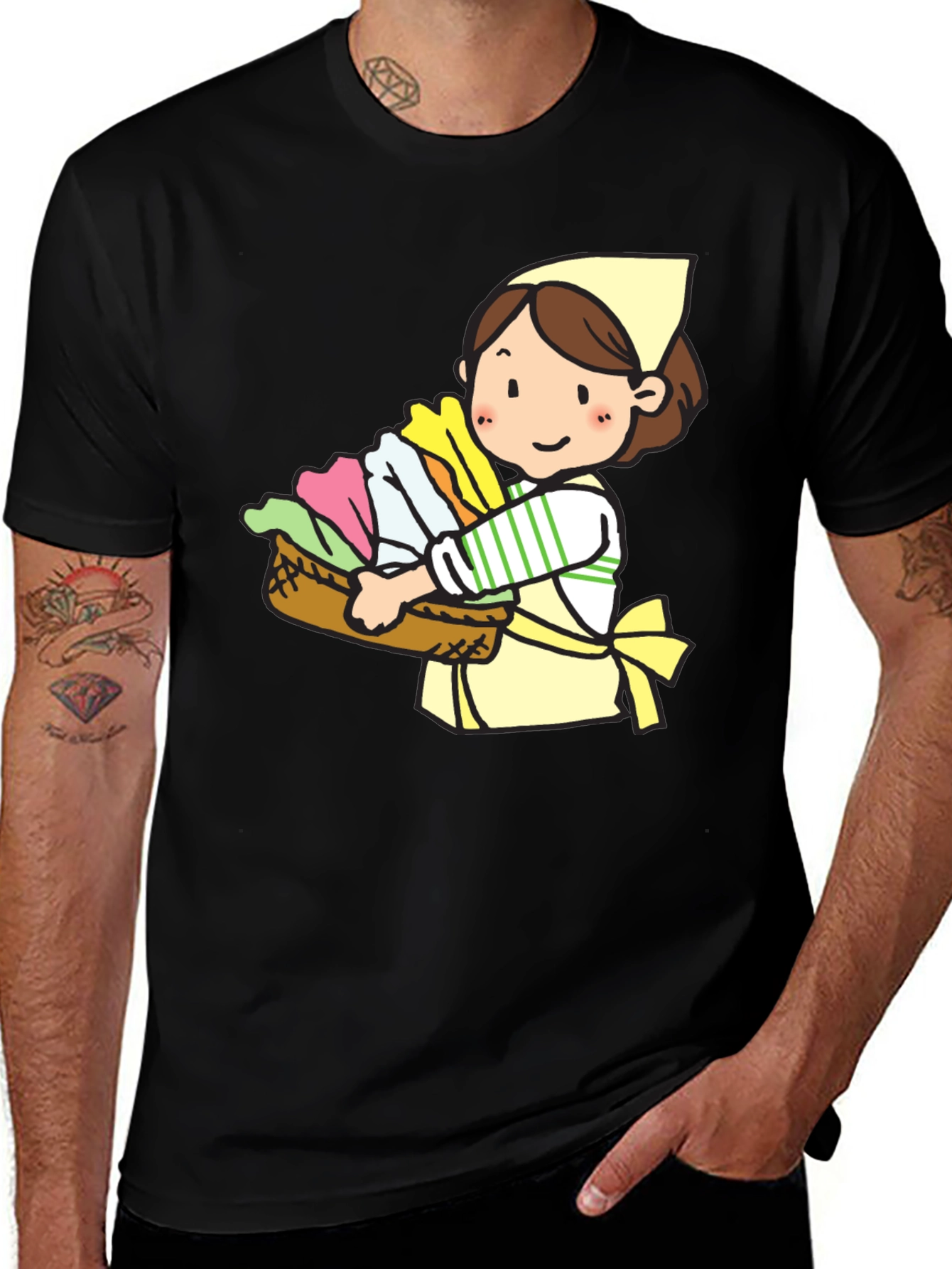 Cute Laundry Maid Graphic Tee