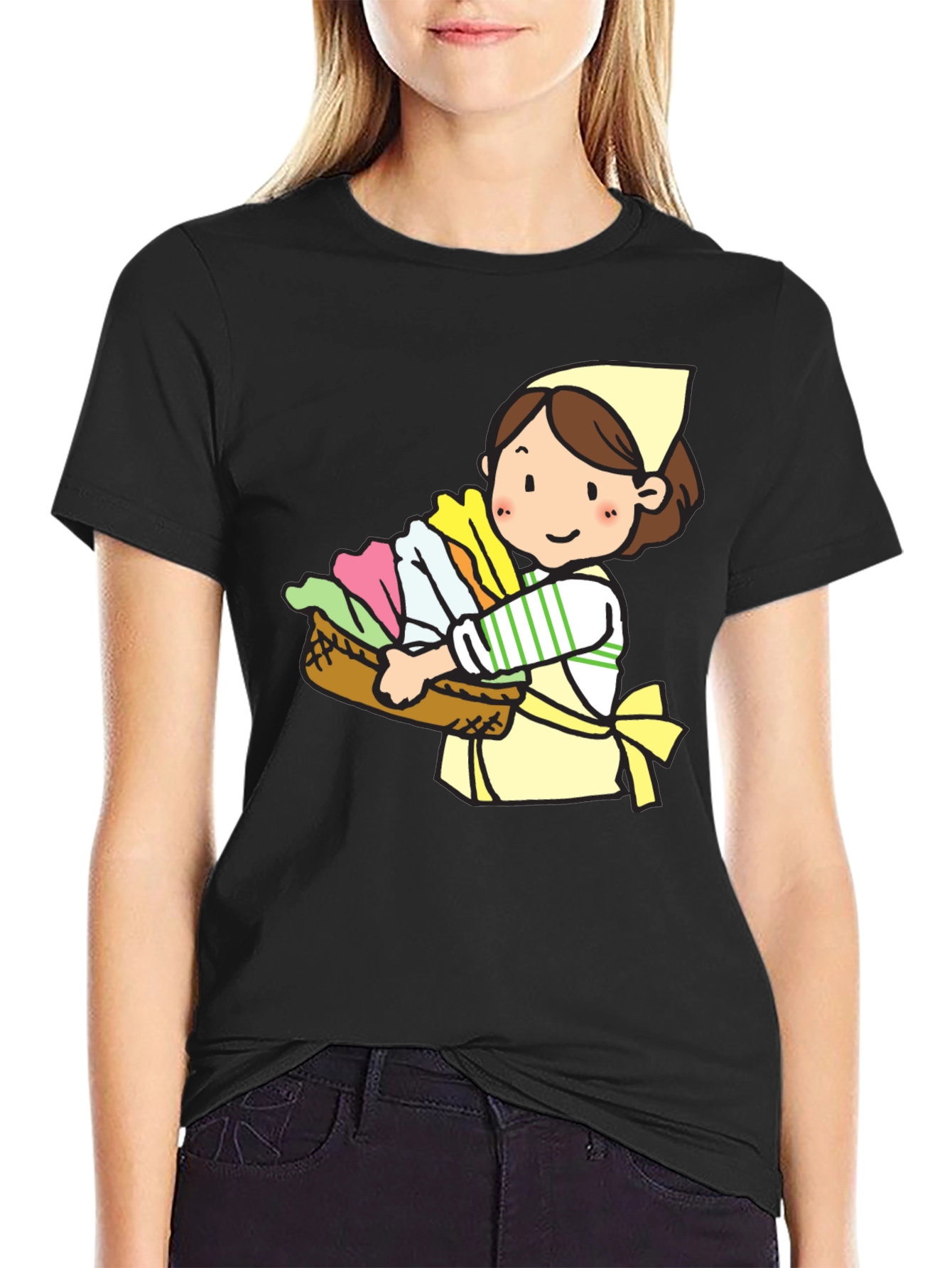 Cute Laundry Maid Graphic Tee