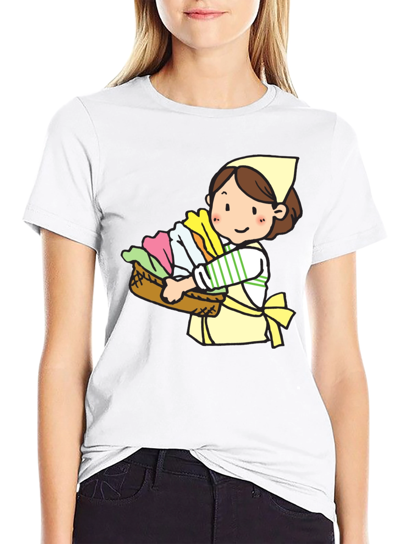 Cute Laundry Maid Graphic Tee