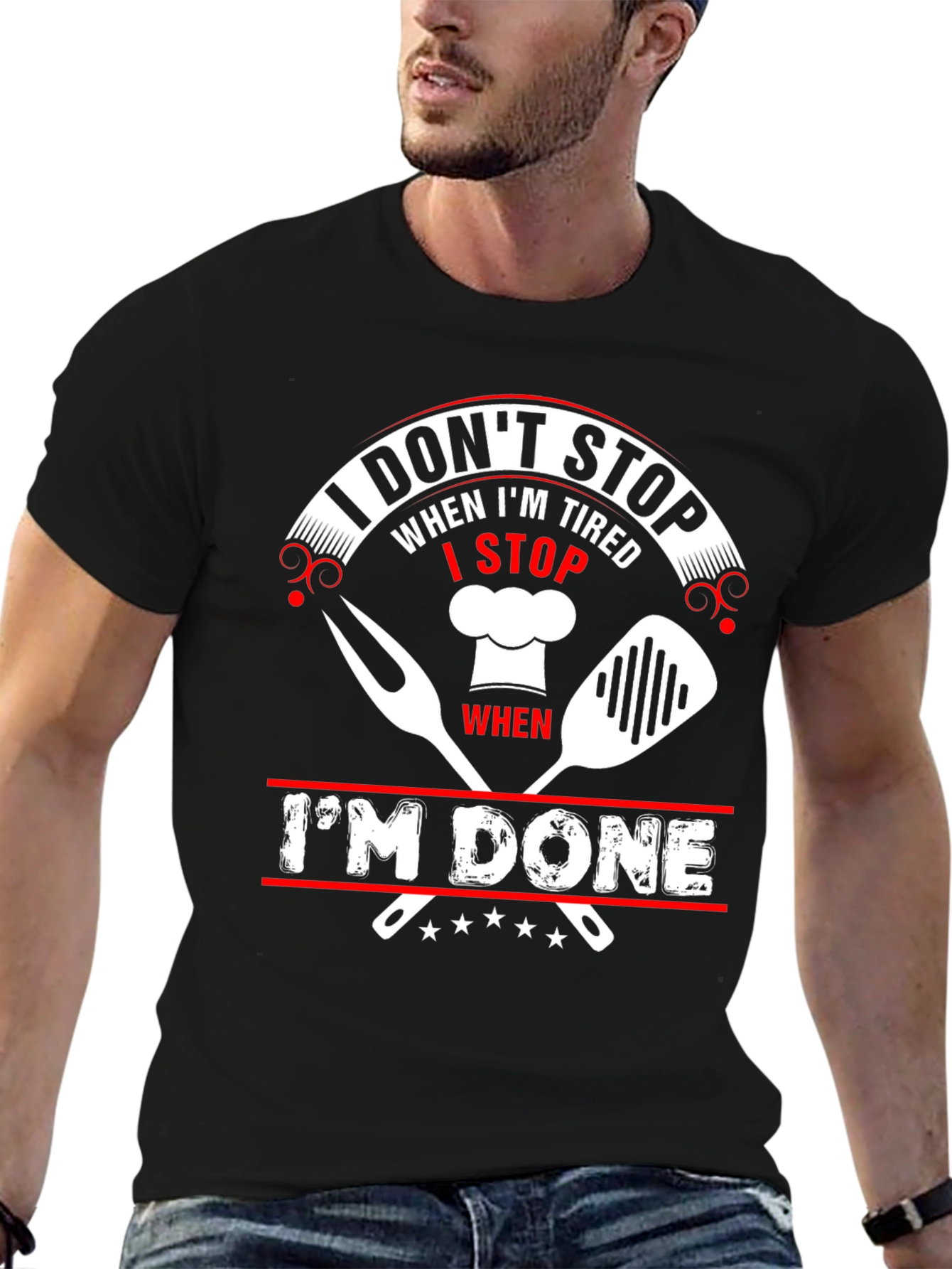 Grilling Master T-Shirt - I Dont Stop Design