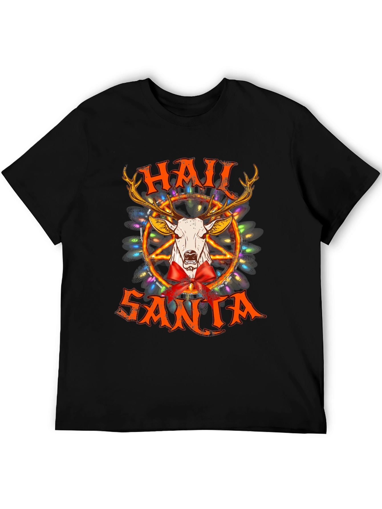 Hail Santa T-Shirt - Black Graphic Tee