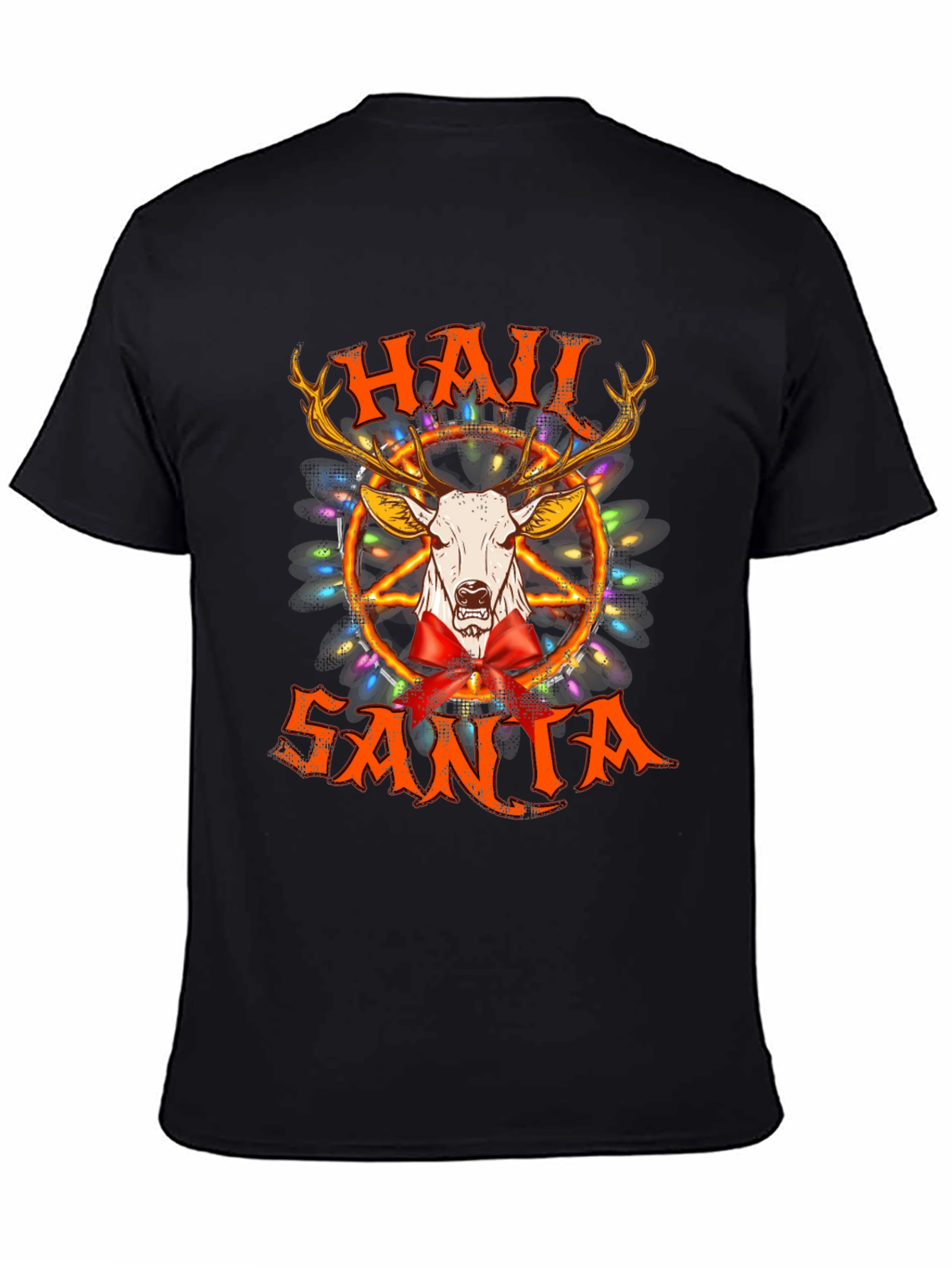 Hail Santa T-Shirt - Black Graphic Tee