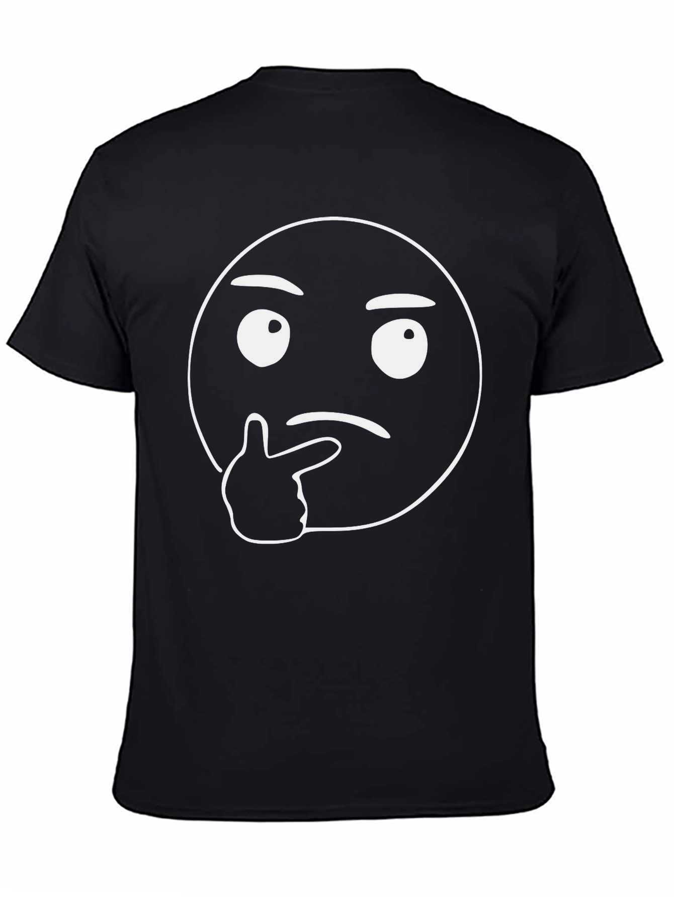 Thinking Emoji Graphic Tee - Black