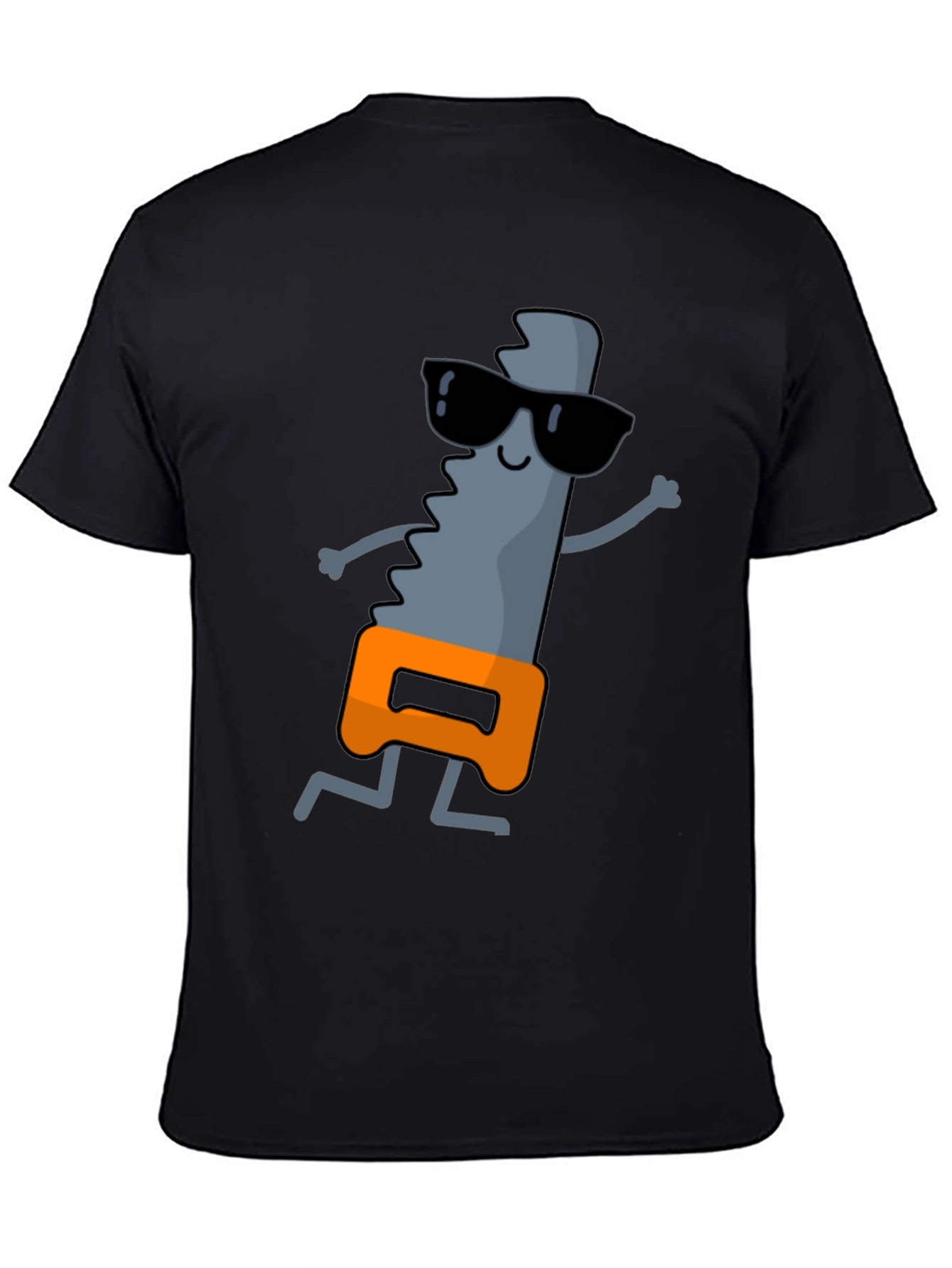 Cool Saw Graphic Tee - Black Cotton T-Shirt