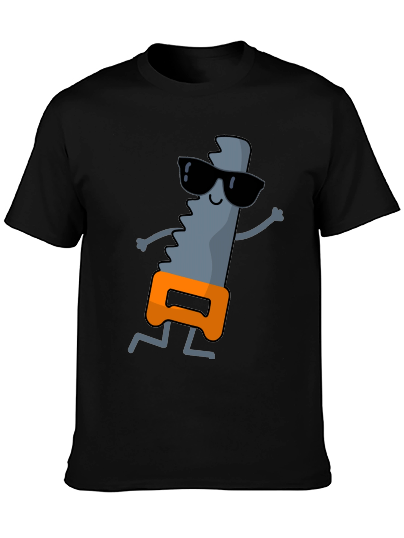 Cool Saw Graphic Tee - Black Cotton T-Shirt