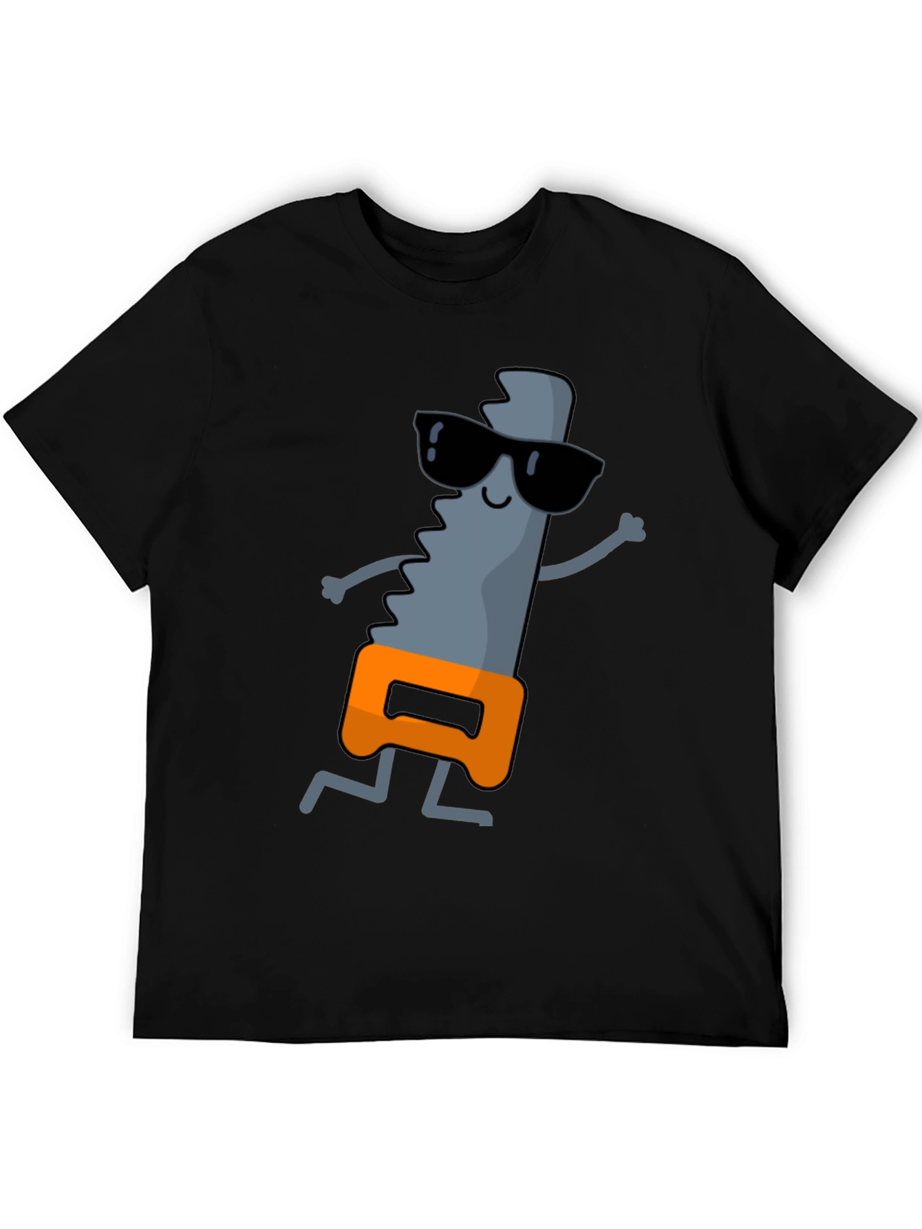 Cool Saw Graphic Tee - Black Cotton T-Shirt