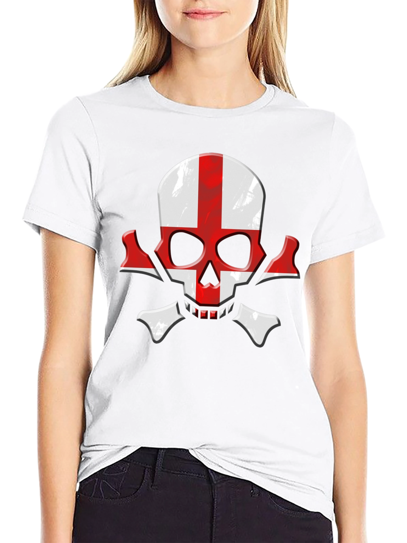 England Flag Skull & Crossbones Graphic Tee