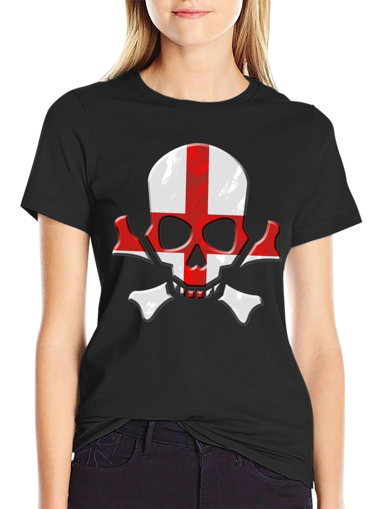 England Flag Skull & Crossbones Graphic Tee
