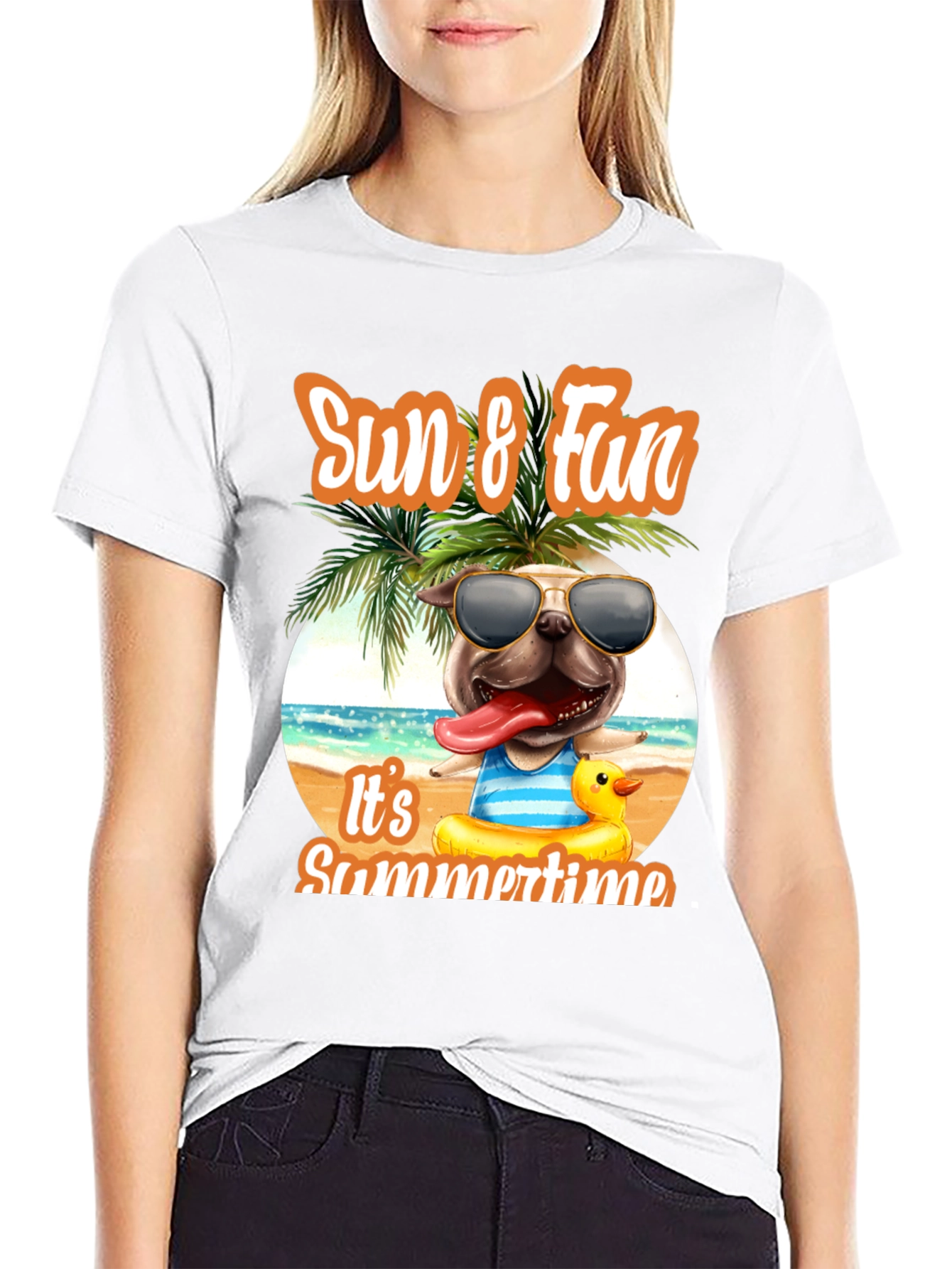 Sun & Fun Dog Graphic Tee: Summer Vibes