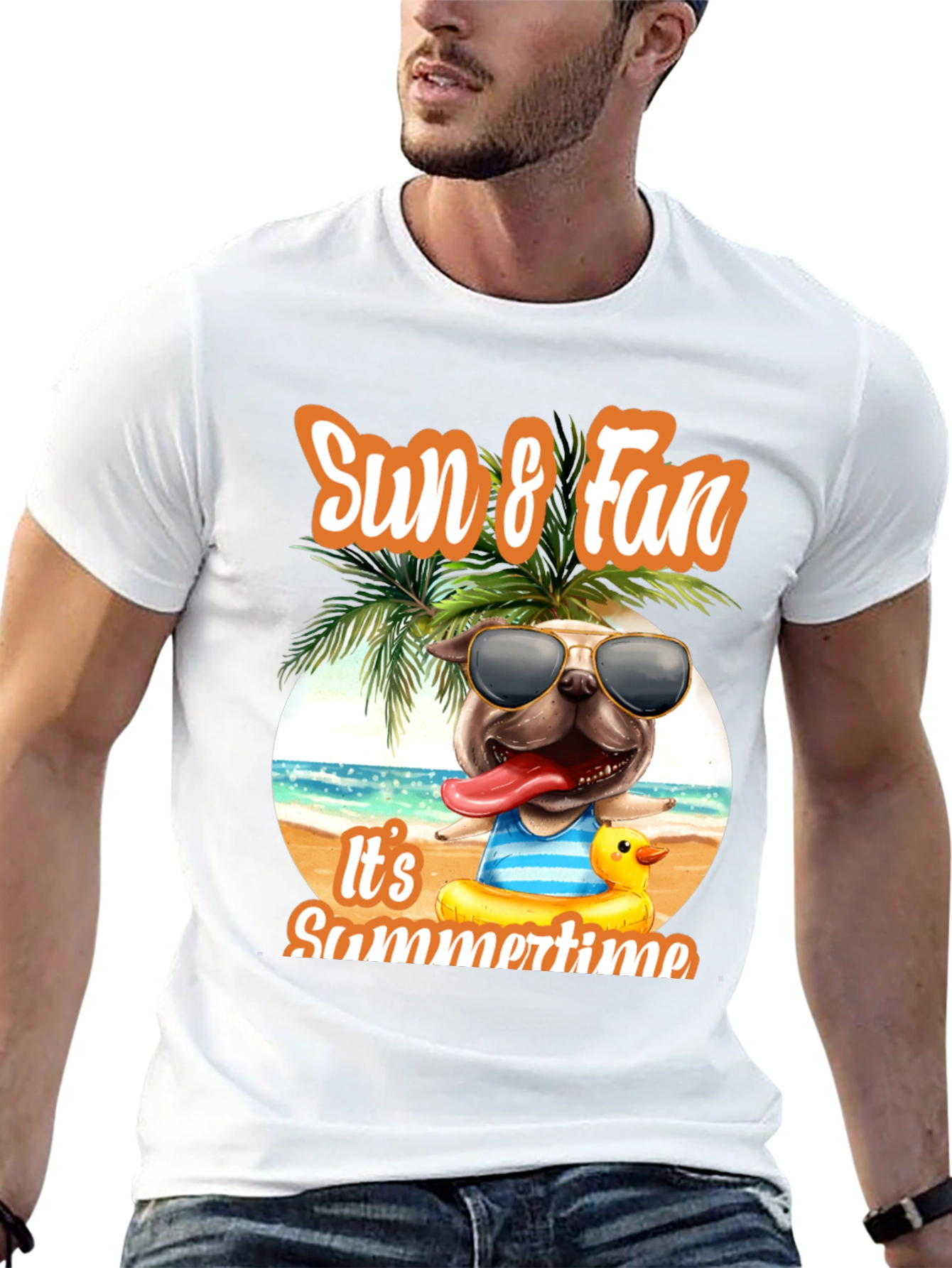 Sun & Fun Dog Graphic Tee: Summer Vibes