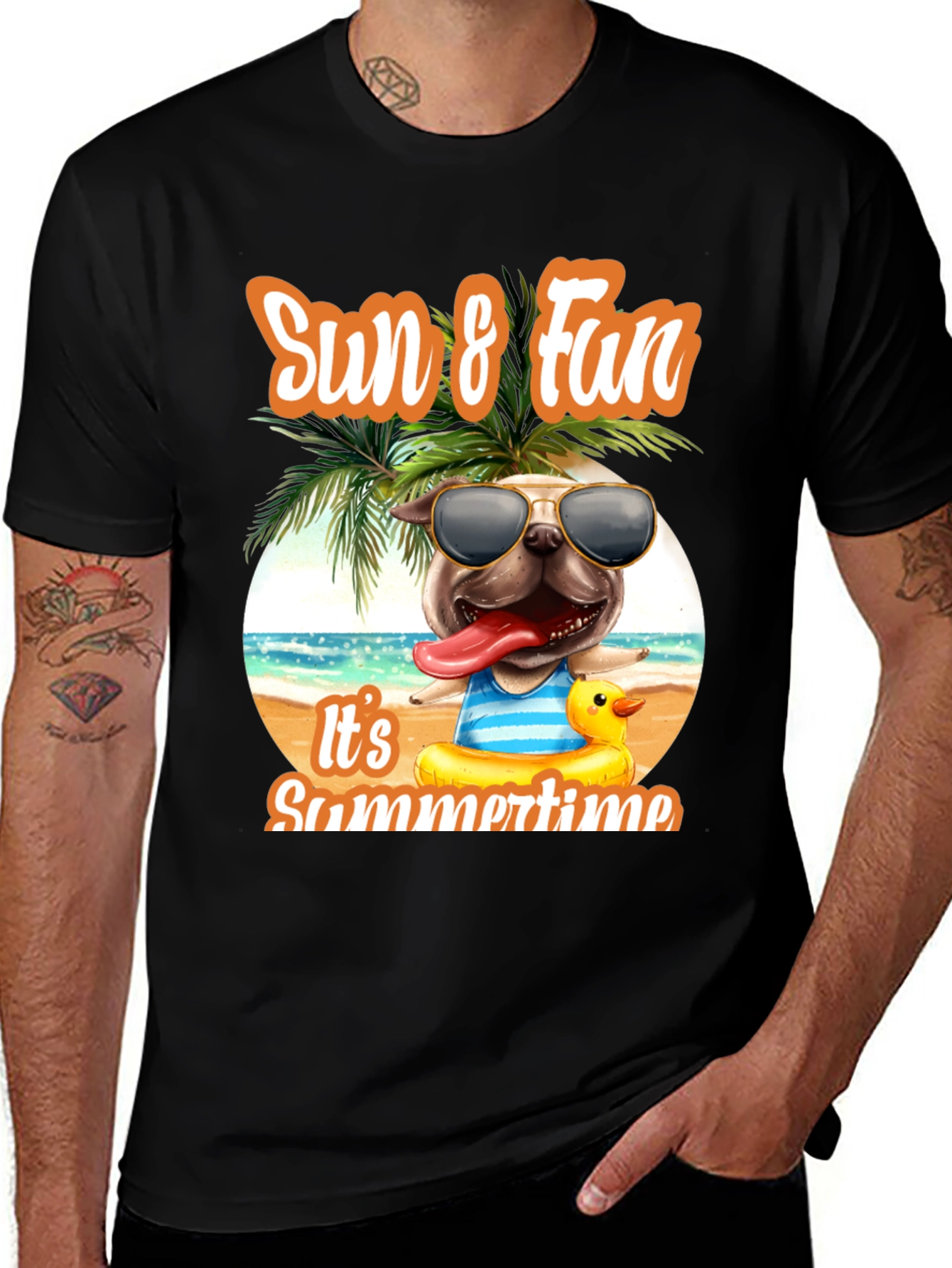 Sun & Fun Dog Graphic Tee: Summer Vibes