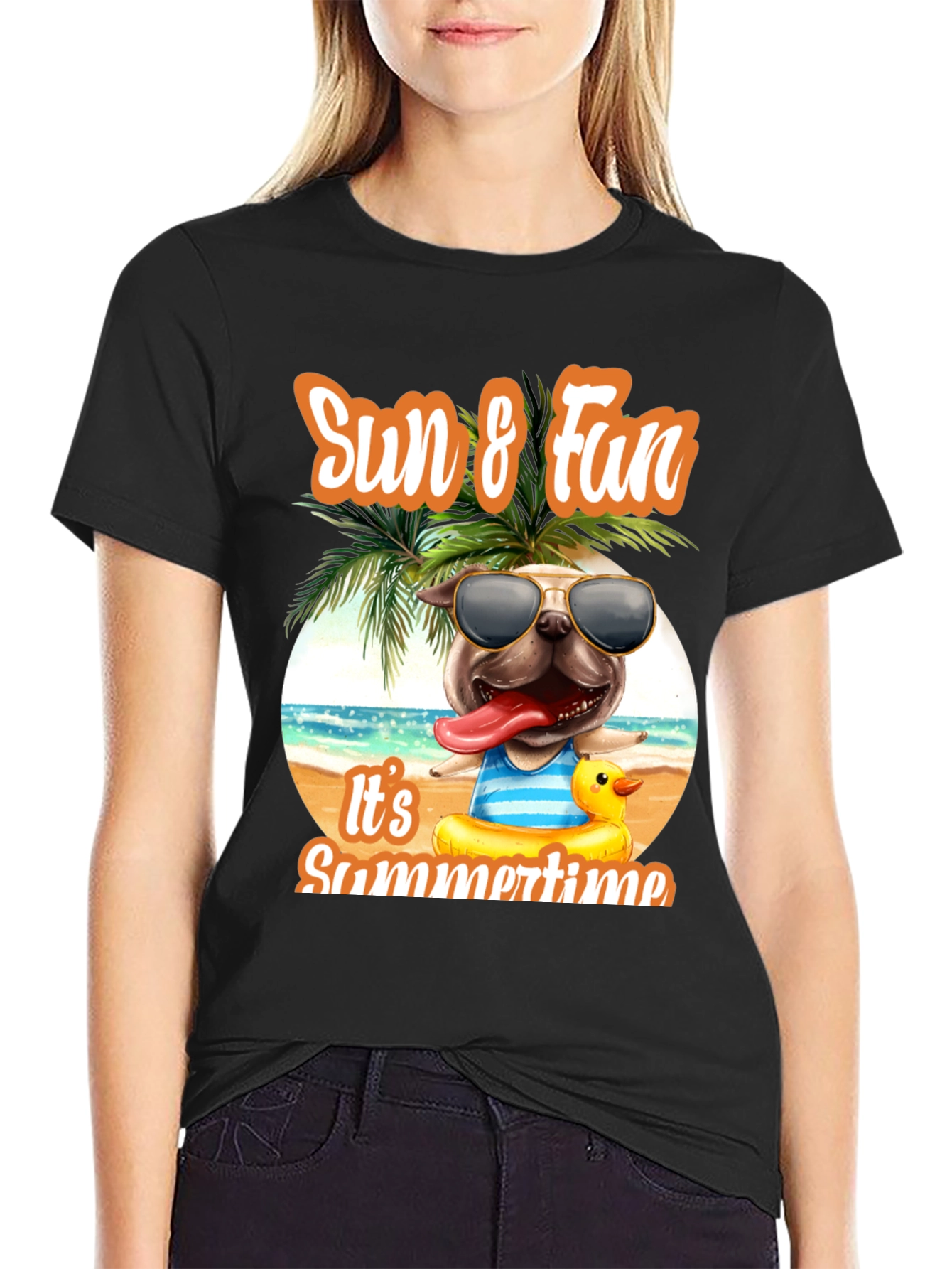 Sun & Fun Dog Graphic Tee: Summer Vibes