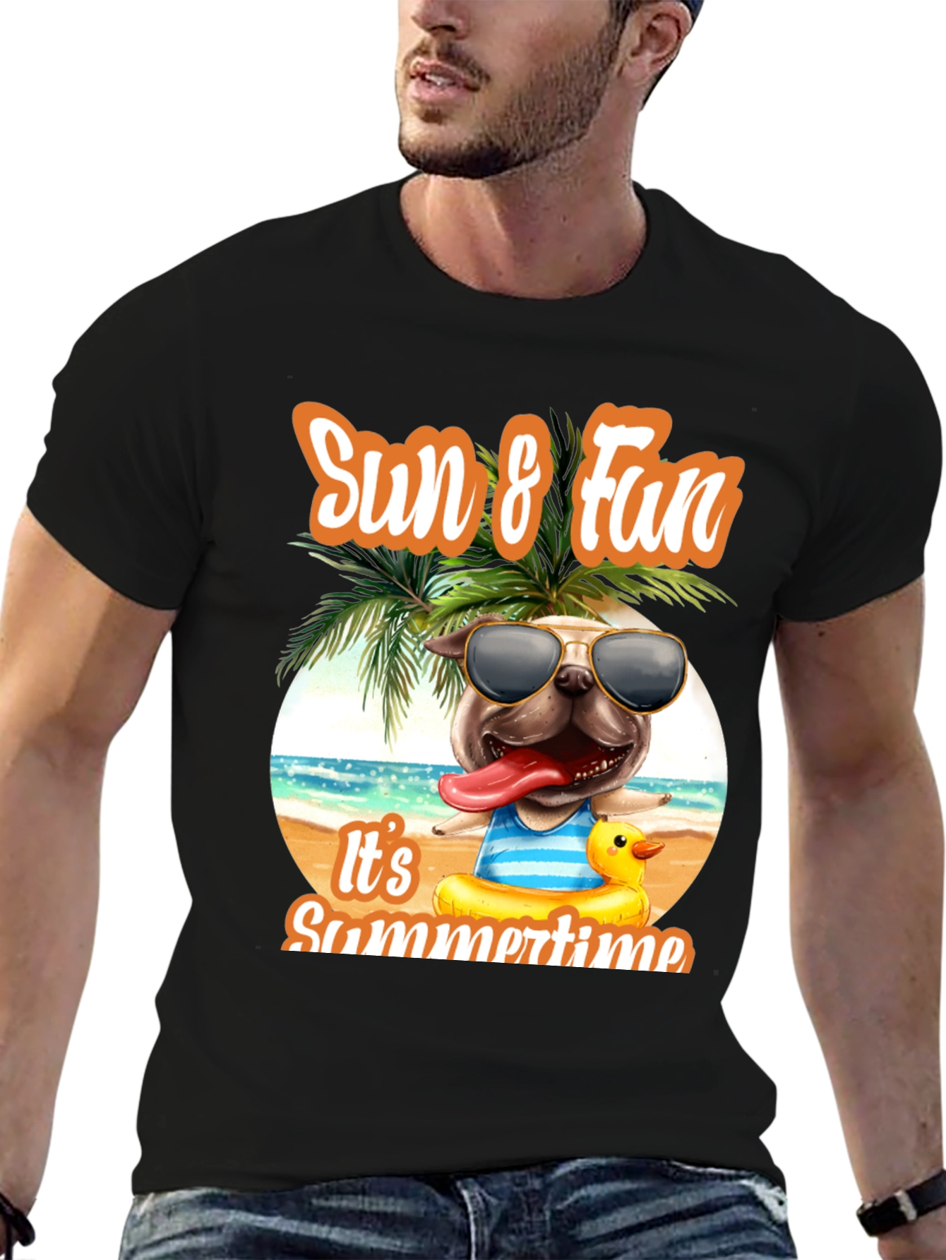 Sun & Fun Dog Graphic Tee: Summer Vibes