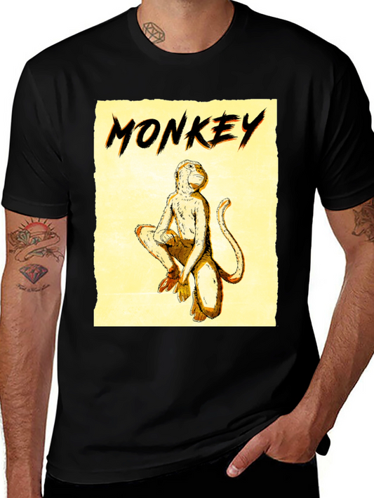 Monkey Graphic Tee - Mens Black T-Shirt