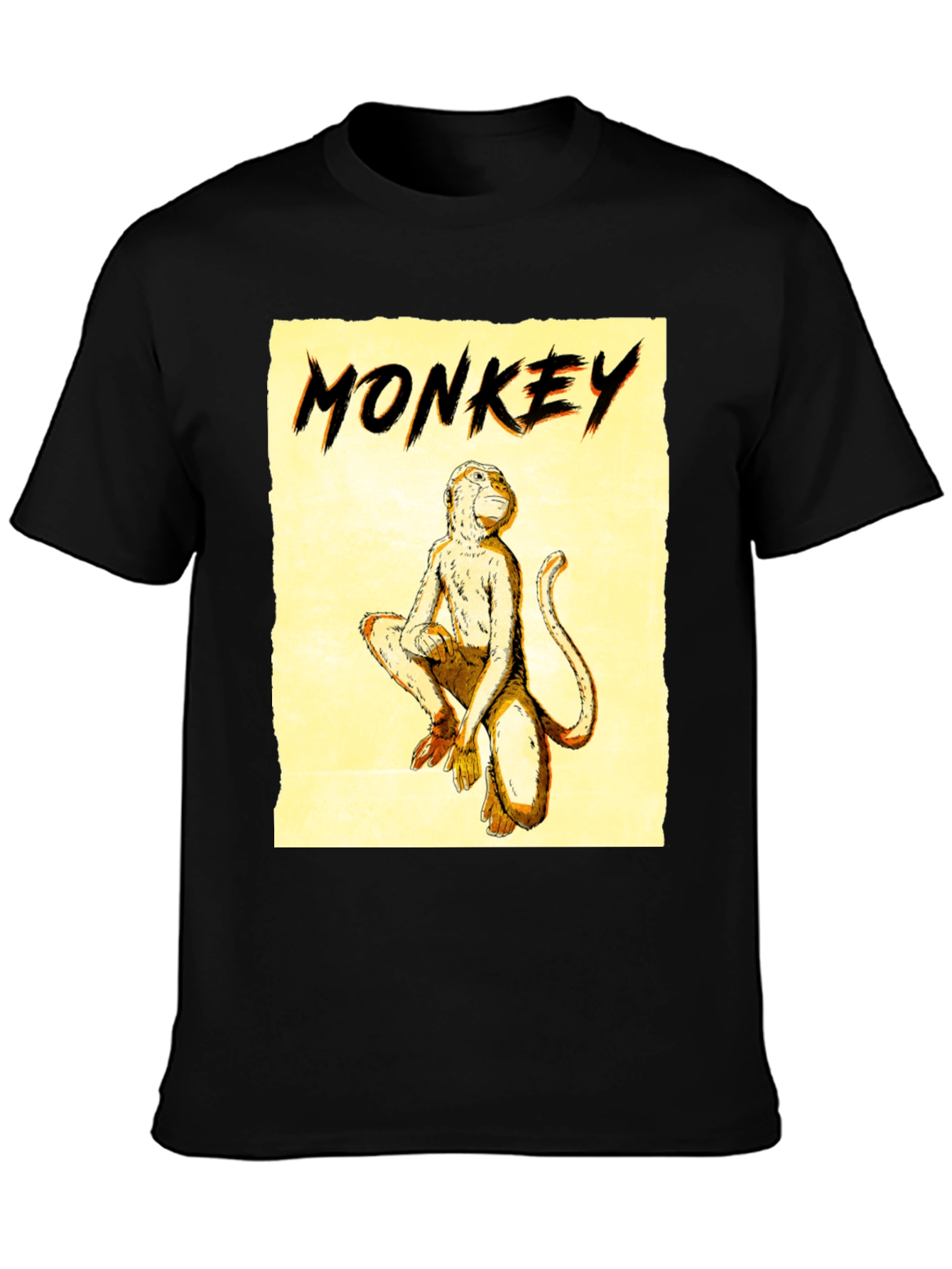 Monkey Graphic Tee - Mens Black T-Shirt