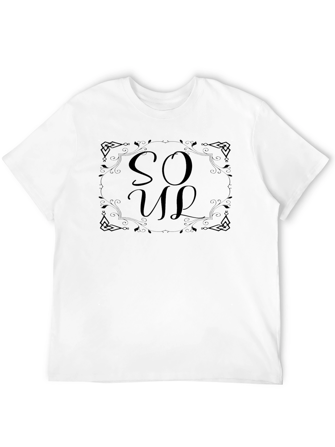Elegant SO UP Black T-Shirt for Men