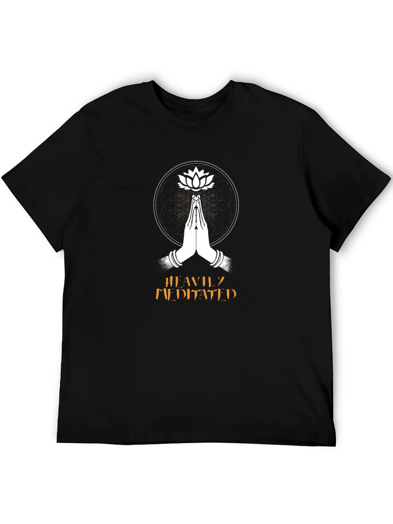 Meditate Graphic Tee - Black Cotton T-Shirt