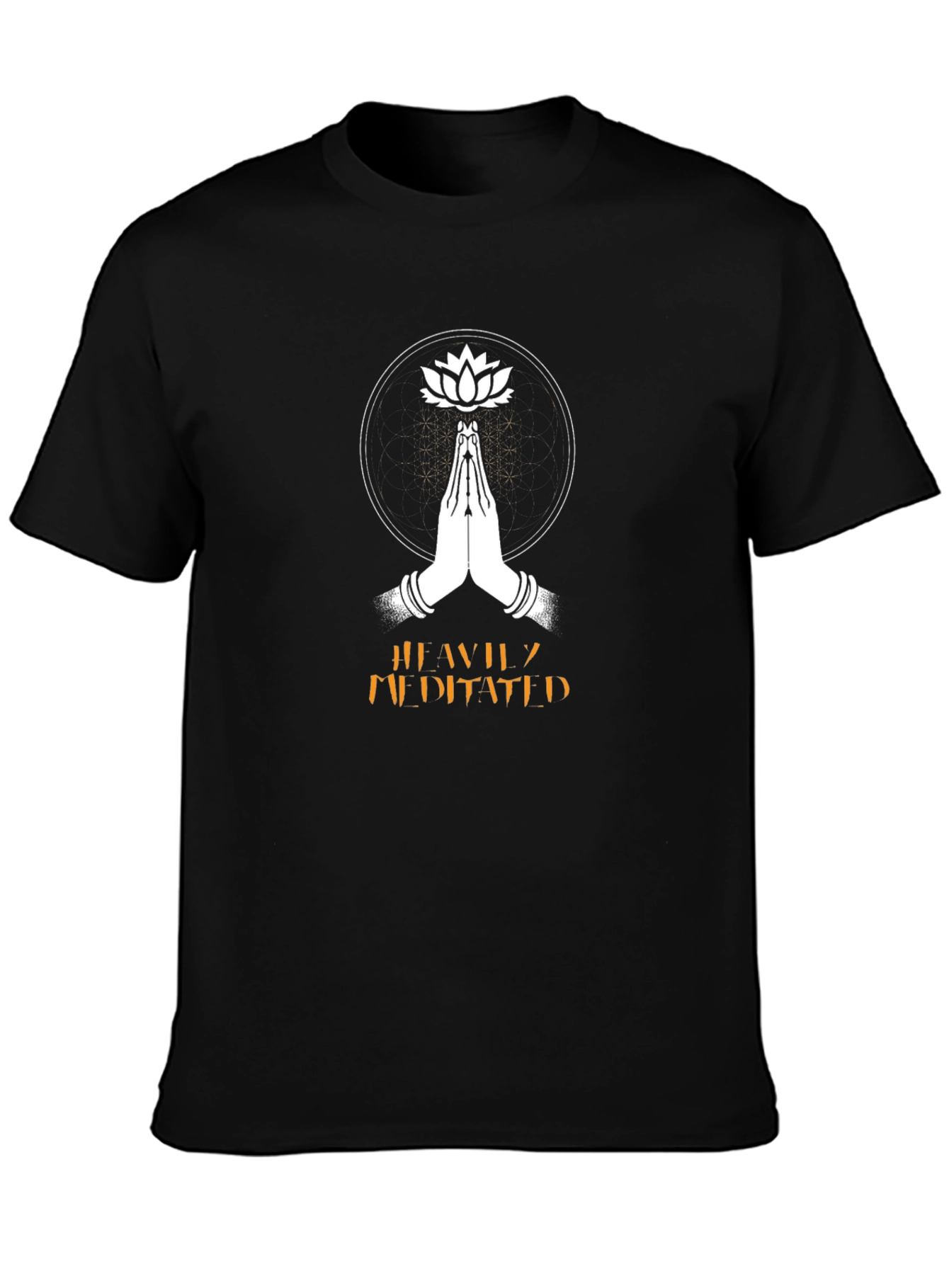 Meditate Graphic Tee - Black Cotton T-Shirt