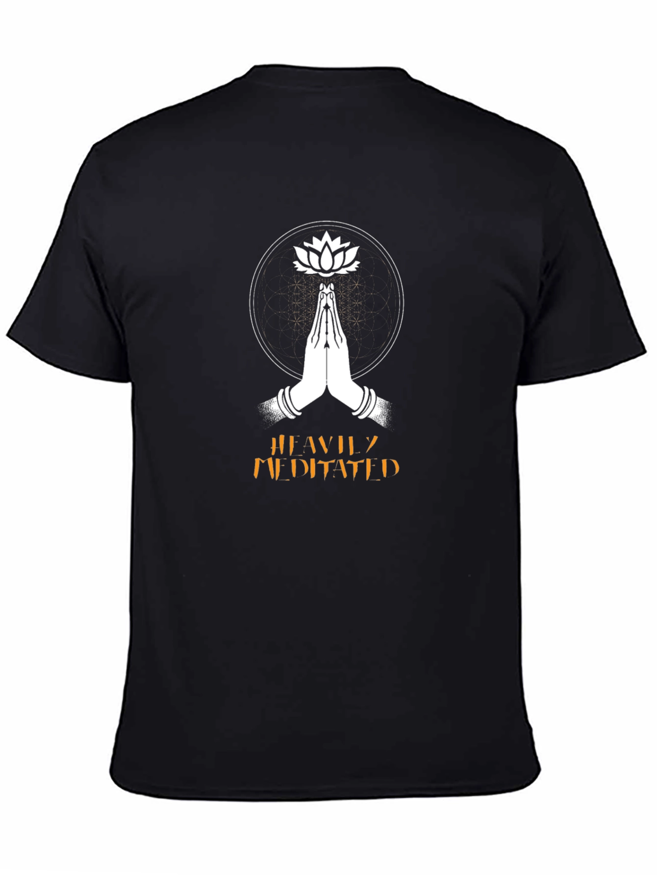 Meditate Graphic Tee - Black Cotton T-Shirt