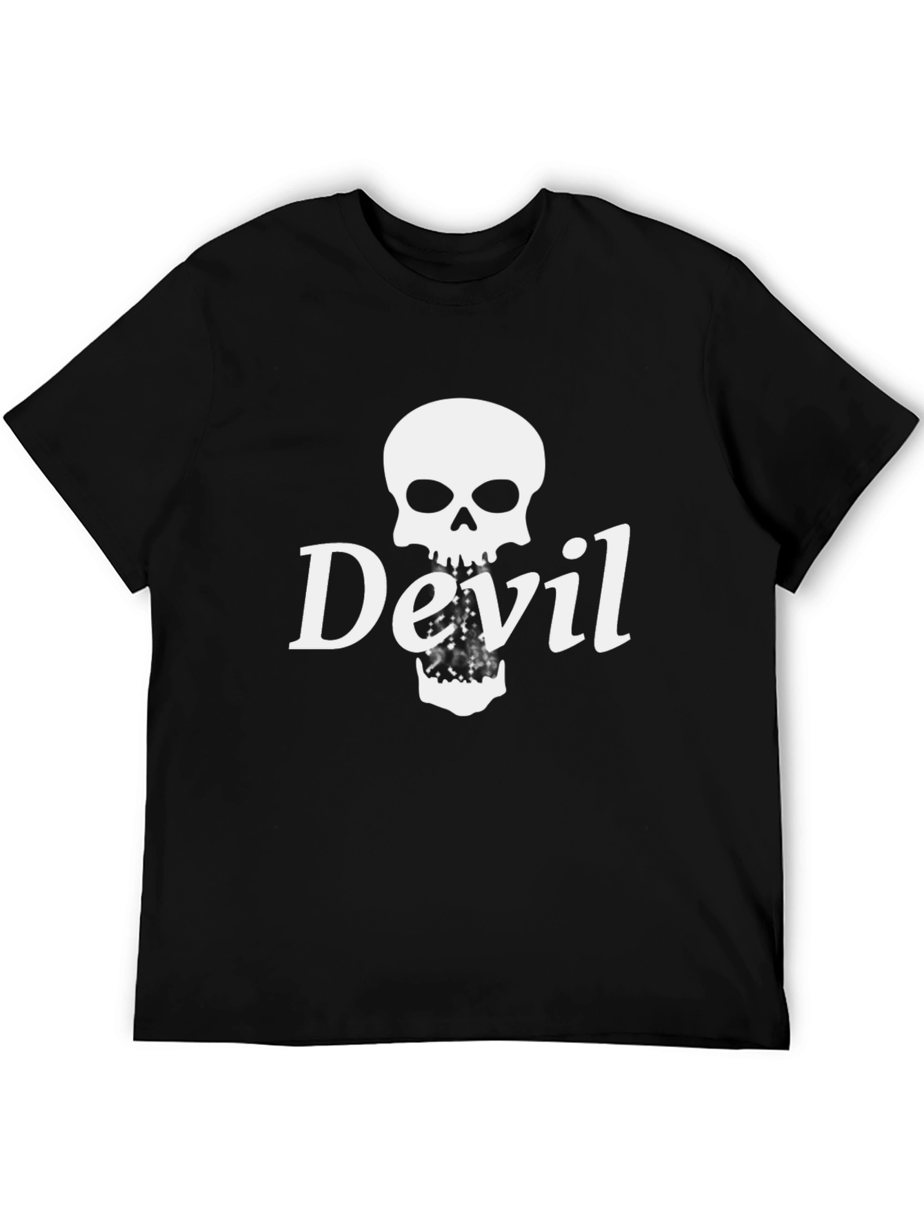 Devil Skull Graphic Black T-Shirt