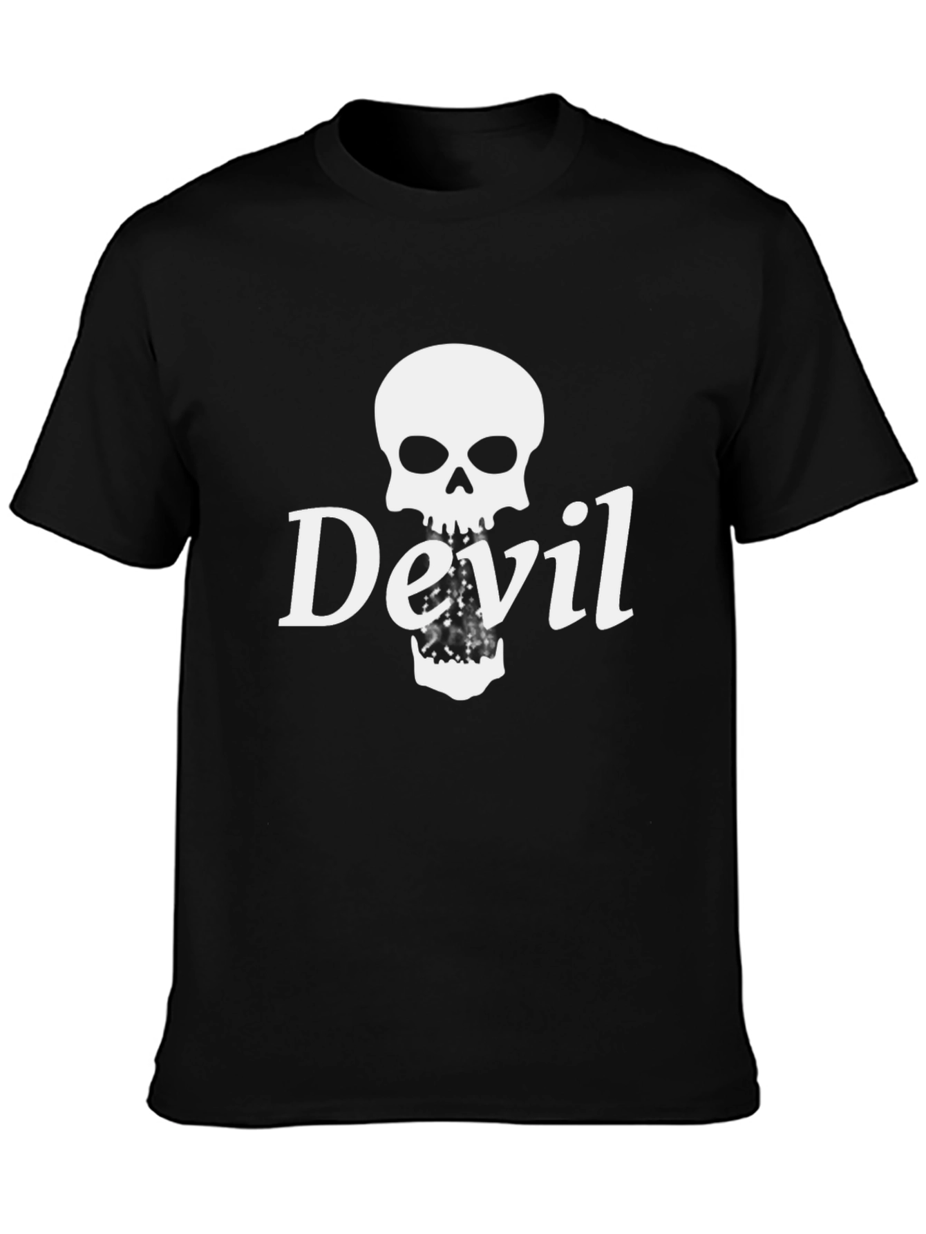 Devil Skull Graphic Black T-Shirt