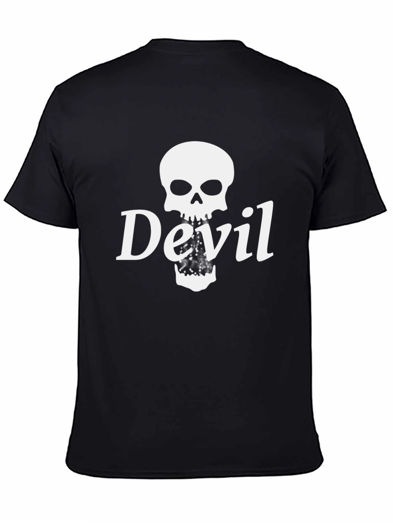 Devil Skull Graphic Black T-Shirt