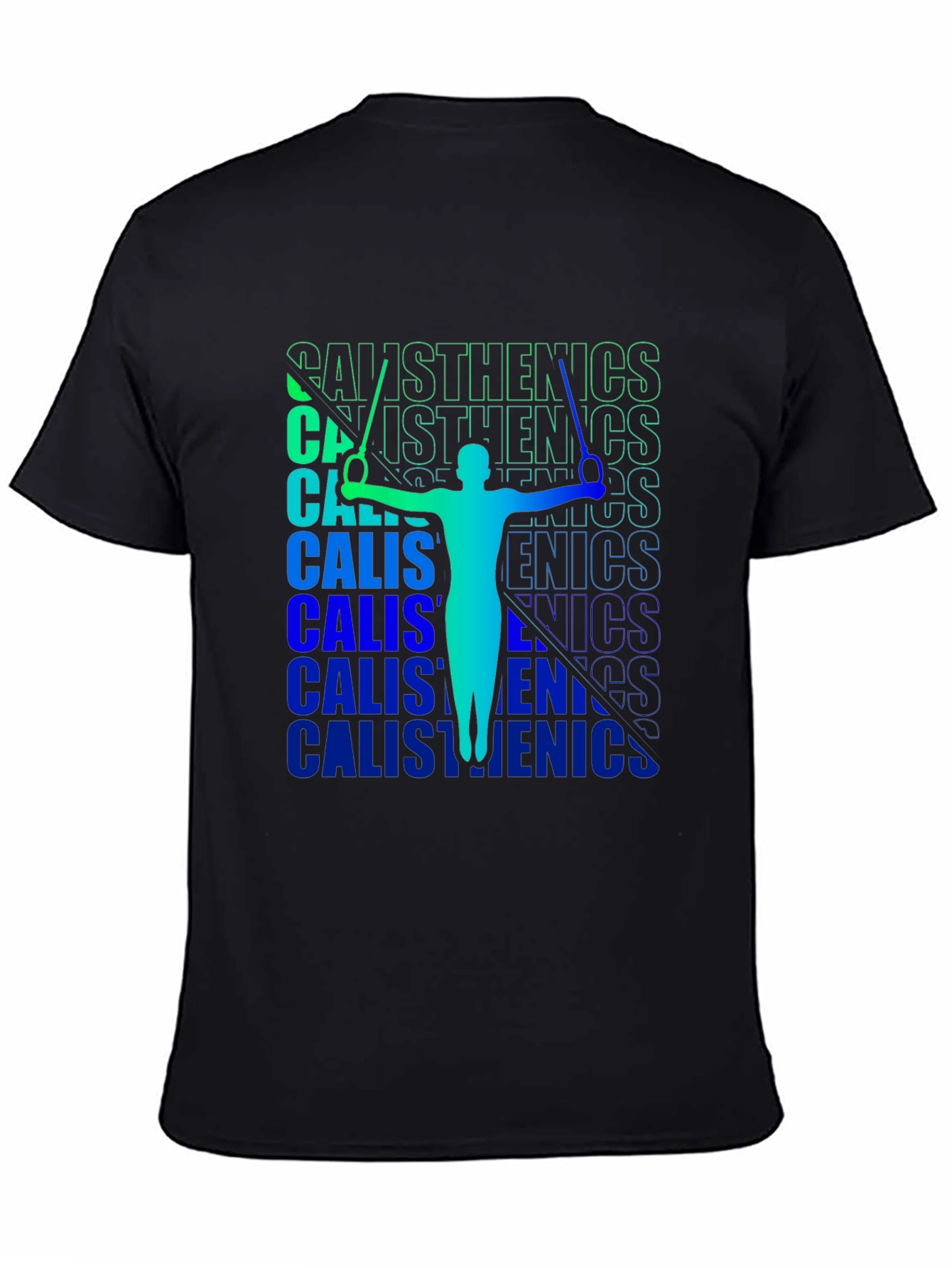 Calisthenics Black T-Shirt | Gymnast Silhouette Tee