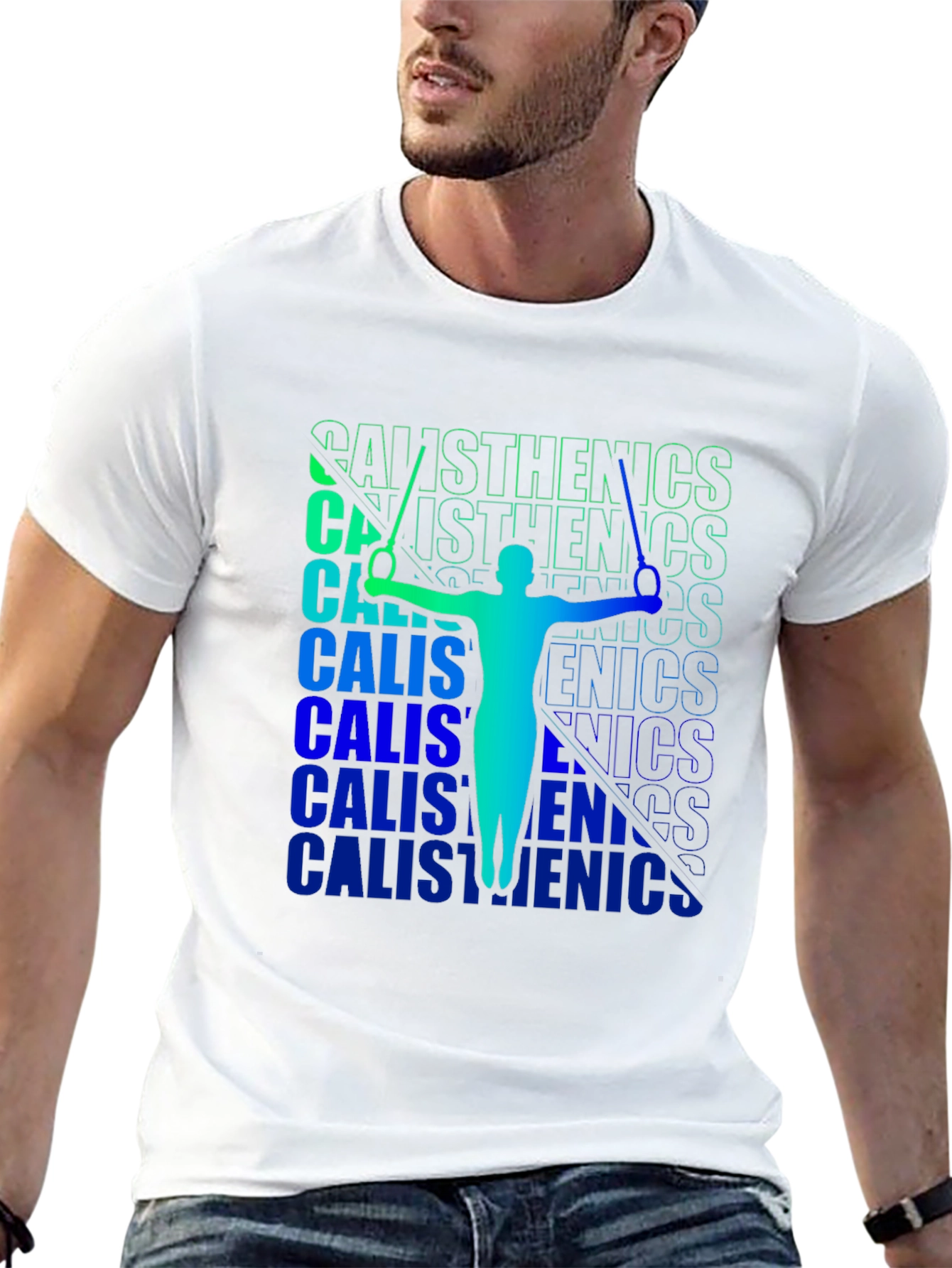 Calisthenics Black T-Shirt | Gymnast Silhouette Tee