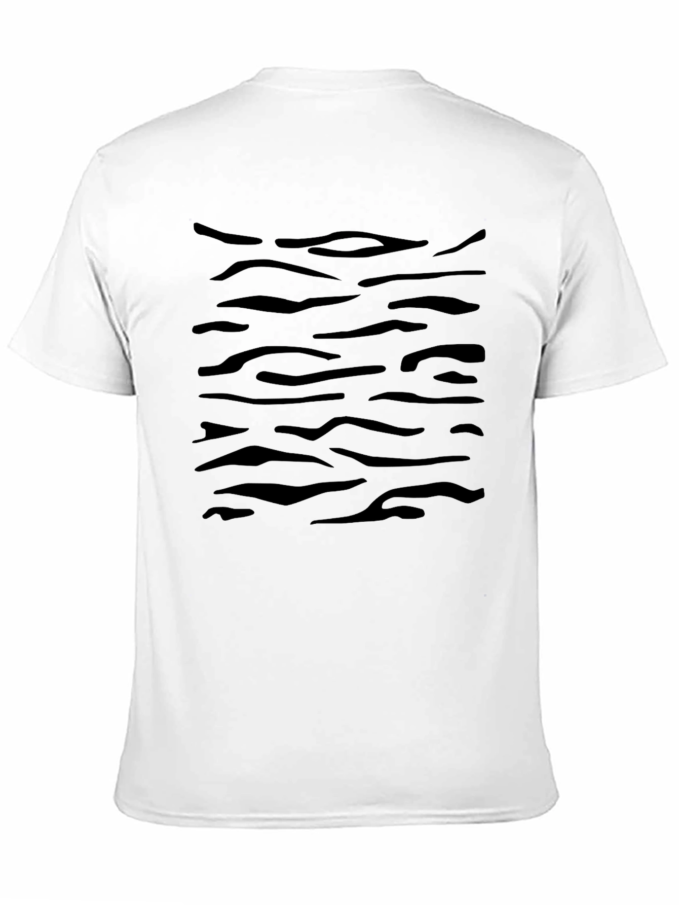 Black Tiger Stripe Pattern T-Shirt