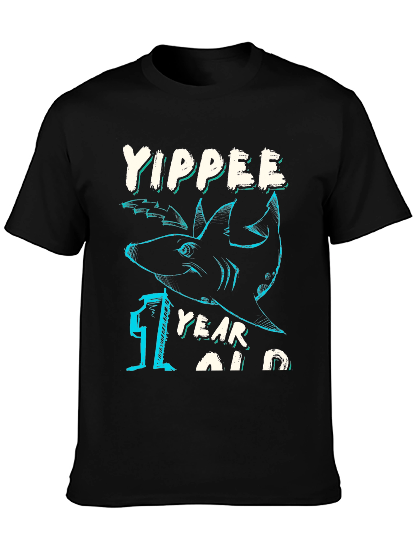 Yippee One Year Old Shark Birthday T-Shirt