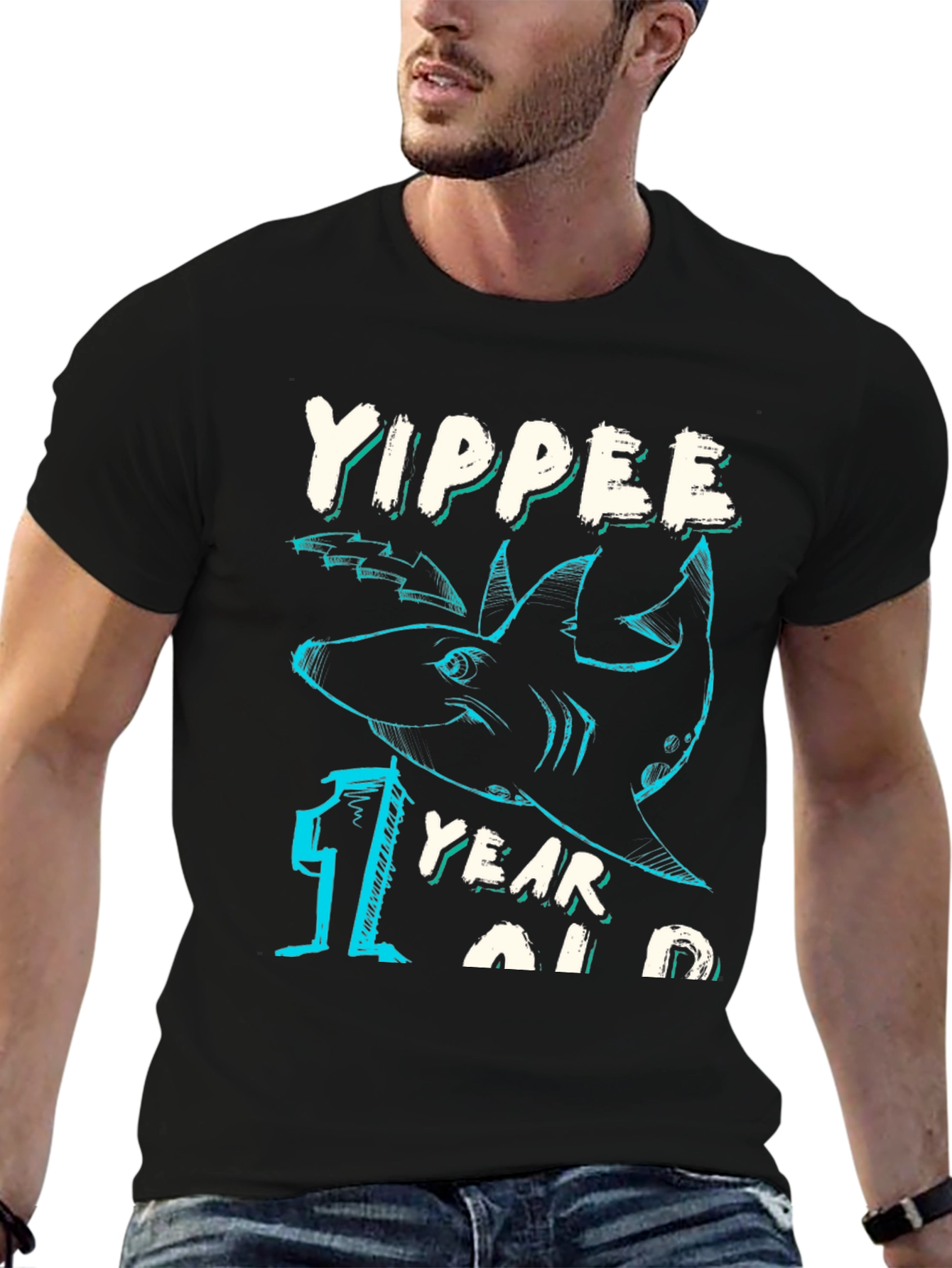 Yippee One Year Old Shark Birthday T-Shirt