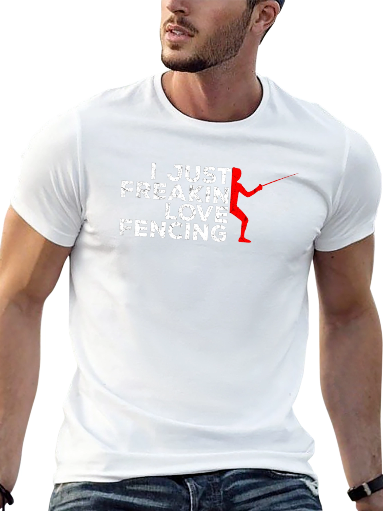 I Just Freakin Love Fencing Black T-Shirt