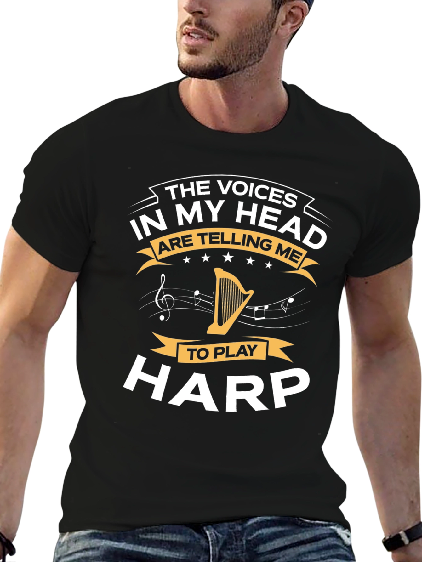 Voices in My Head Harp T-Shirt