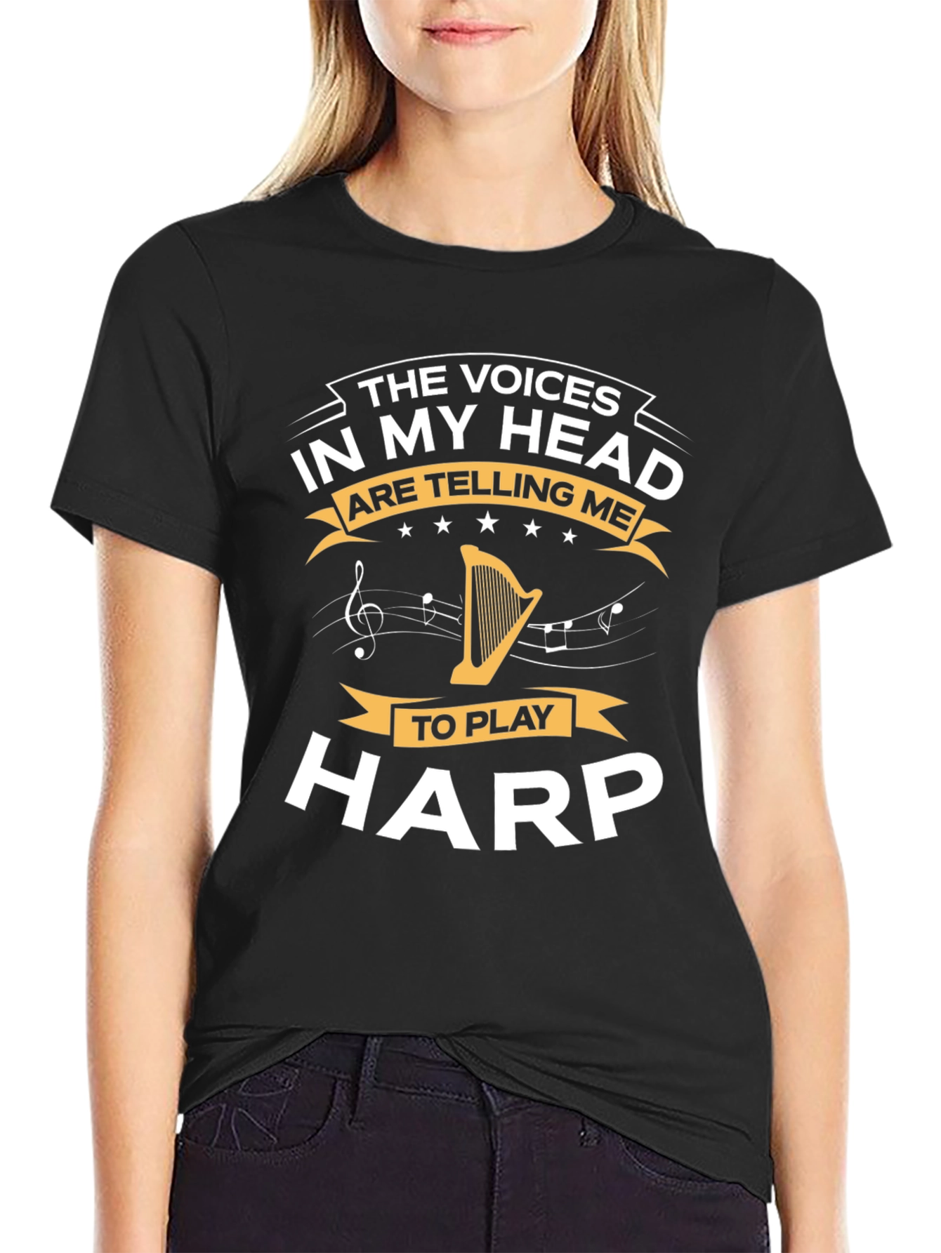 Voices in My Head Harp T-Shirt