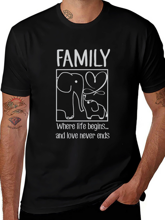 Elephant Family Love T-Shirt