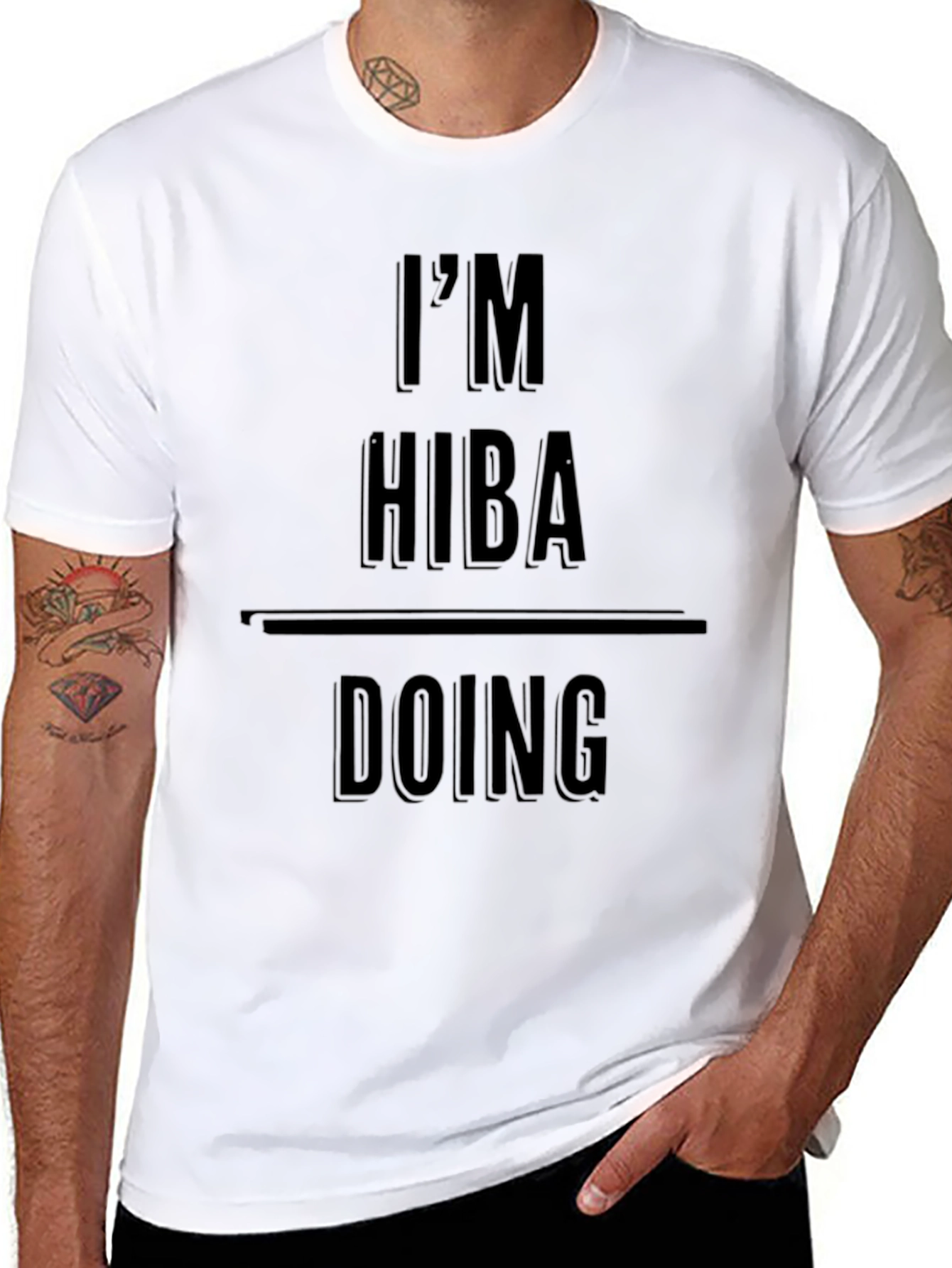 Im HIBA Doing HIBA Things Black Graphic T-Shirt